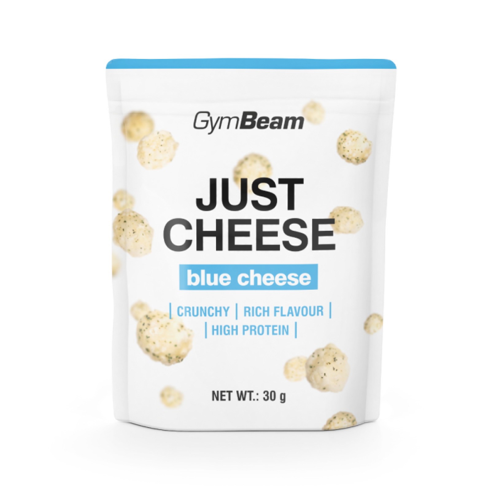 GymBeam Syrový snack Just Cheese modrý syr - Príchuť: Modrý syr | Hmotnosť: 0,04 g | Balenie: 8 · záber 1