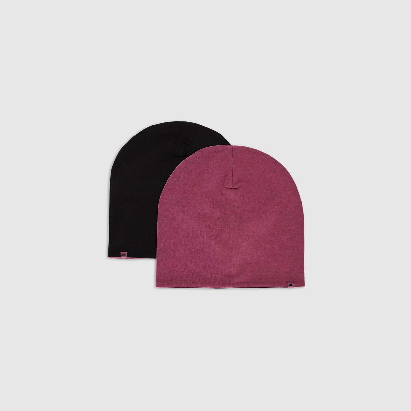 Detská obojstranná beanie čiapka - ružová · záber 1
