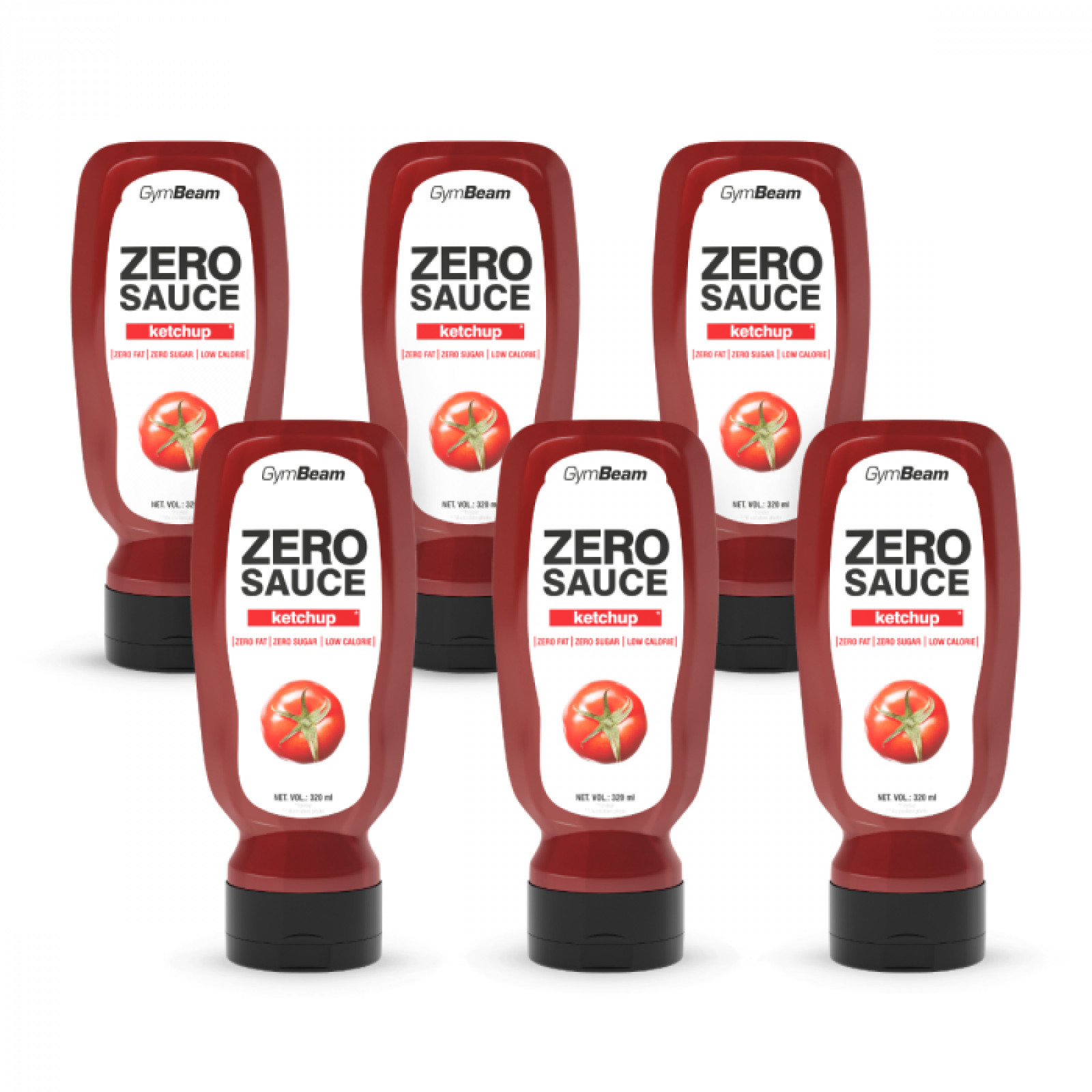 GymBeam ZERO OMÁČKA kečup - Hmotnosť: 1,92 kg | Objem: 6 x 320 ml · záber 1