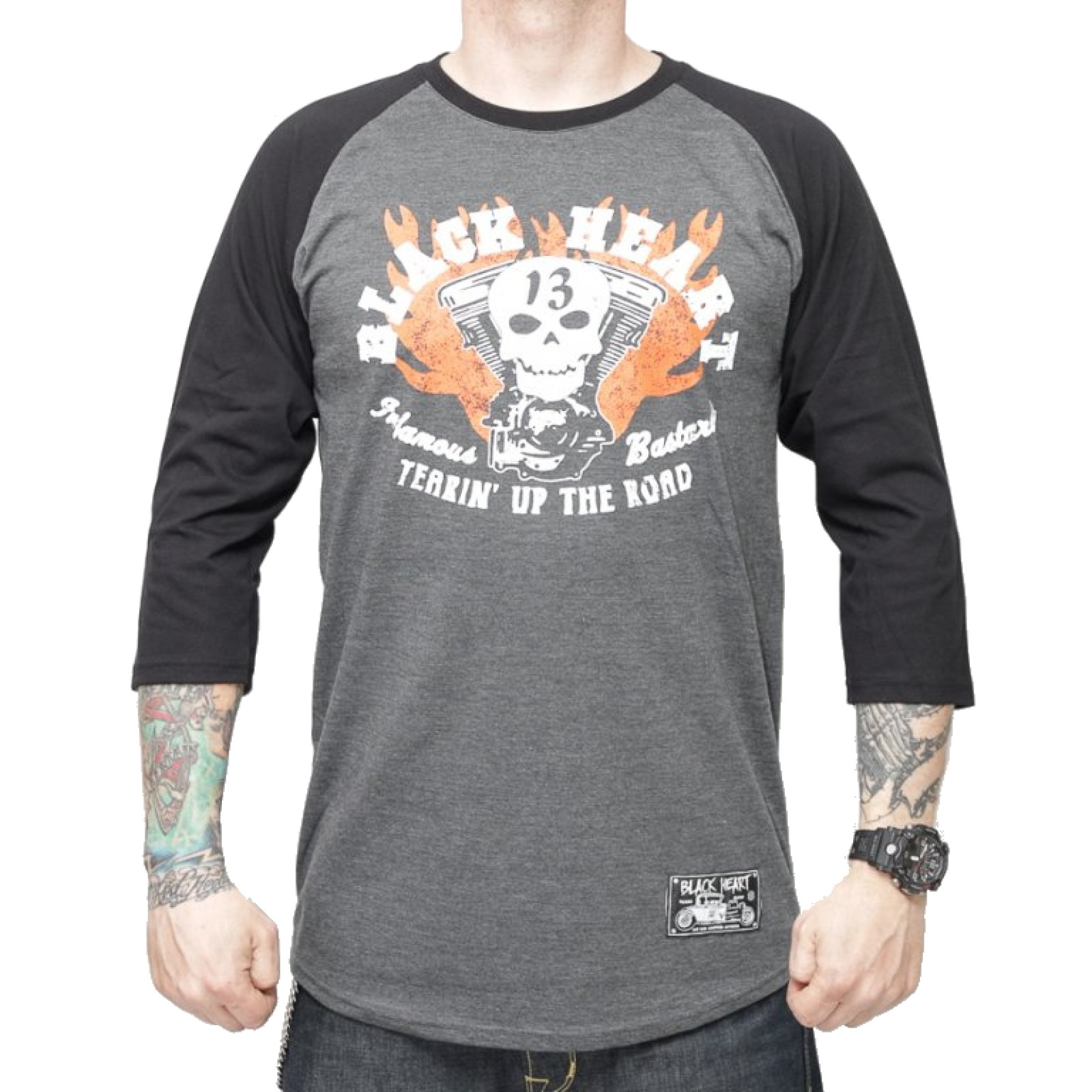BLACK HEART Flathead LS šedá - M · záber 1