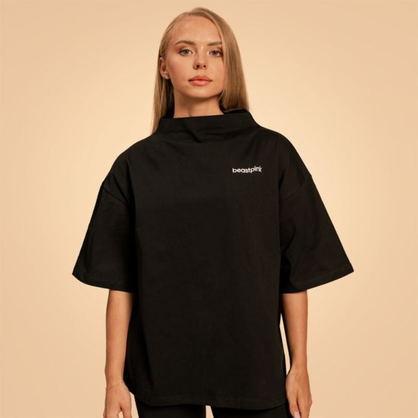 BeastPink Dámske tričko Oversized Bliss Black XSXS · záber 1