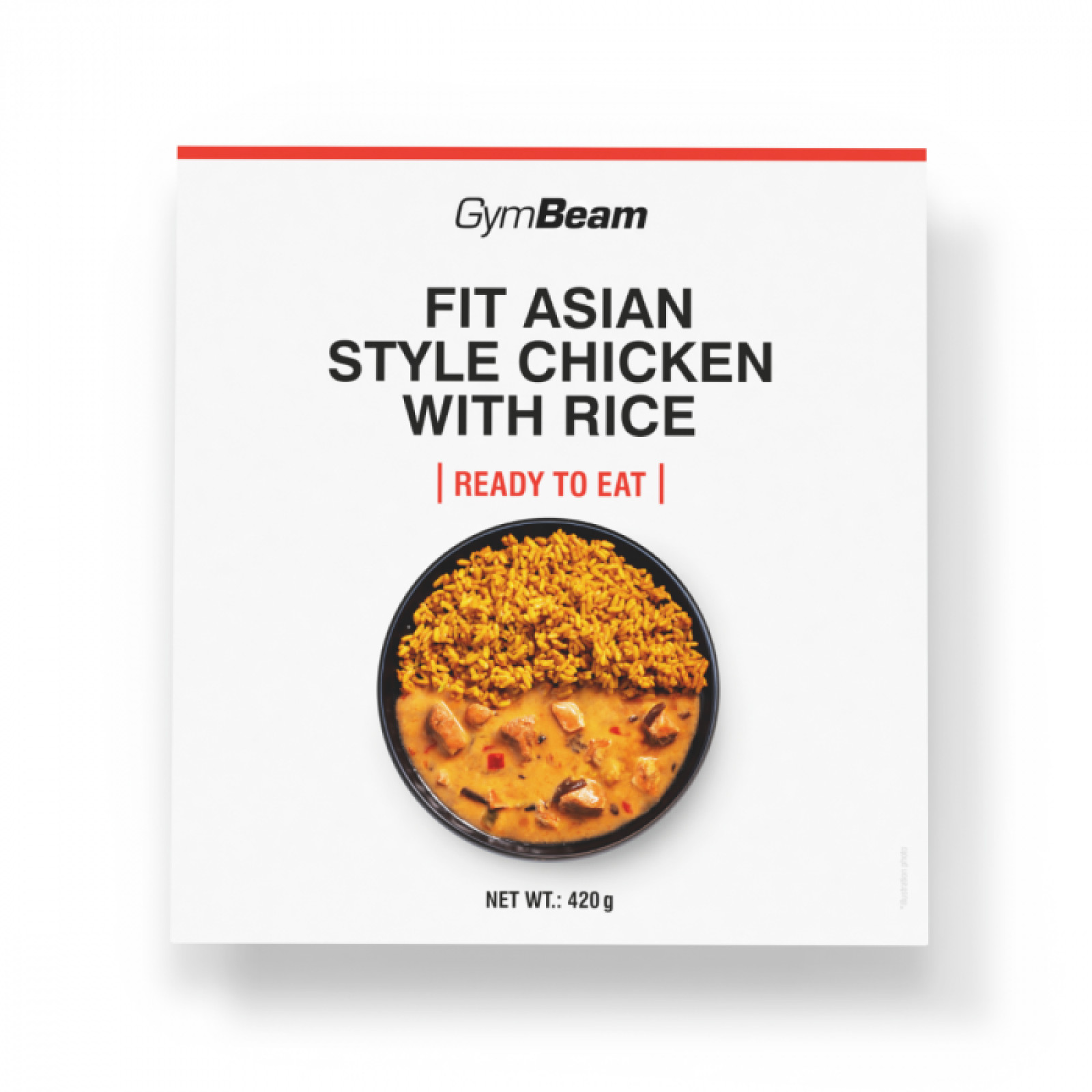 GymBeam FIT Kuracie s ryžou na ázijský spôsob Ready to eat - Hmotnosť: 0,484 g | Balenie: 6 · záber 1