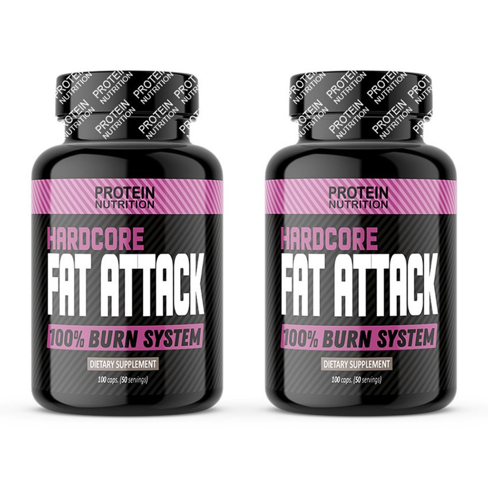 1+1 Zadarmo: Hardcore Fat Attack - Protein Nutrition 100 kaps. + 100 kaps. · záber 1