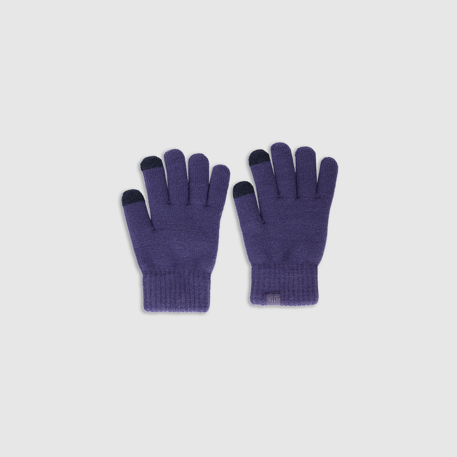 Detské pletené rukavice Touch Screen - tmavomodré · záber 1
