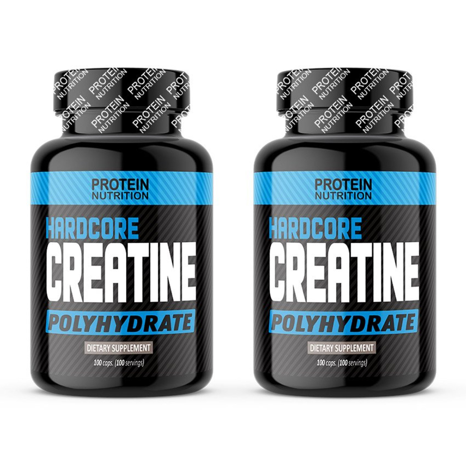 1+1 Zadarmo: Hardcore Creatine Polyhydrate - Protein Nutrition 100 kaps. + 100 kaps. · záber 1