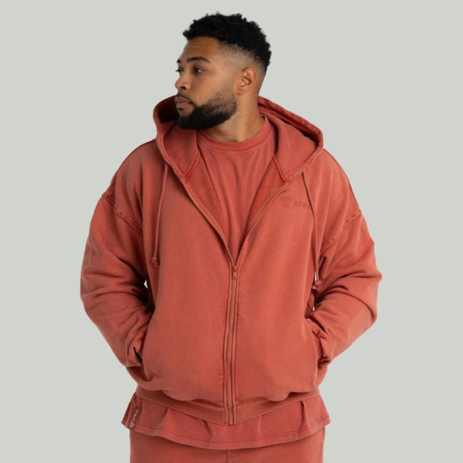 STRIX Mikina Zip Washed Terra M · záber 1
