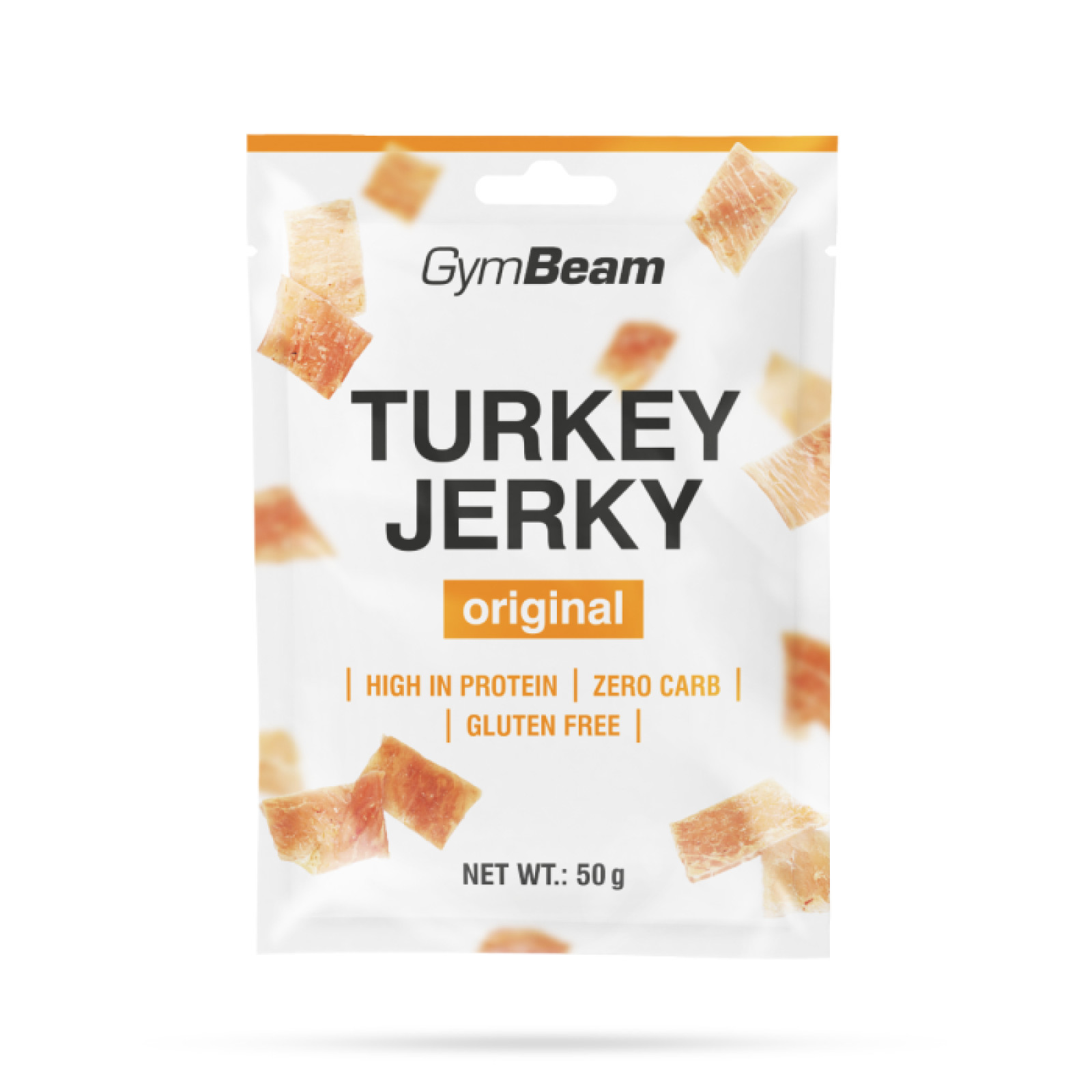 GymBeam Sušené mäso Turkey Jerky originál - Príchuť: Originál | Hmotnosť: 0,05 kg | Balenie: 50 · záber 1
