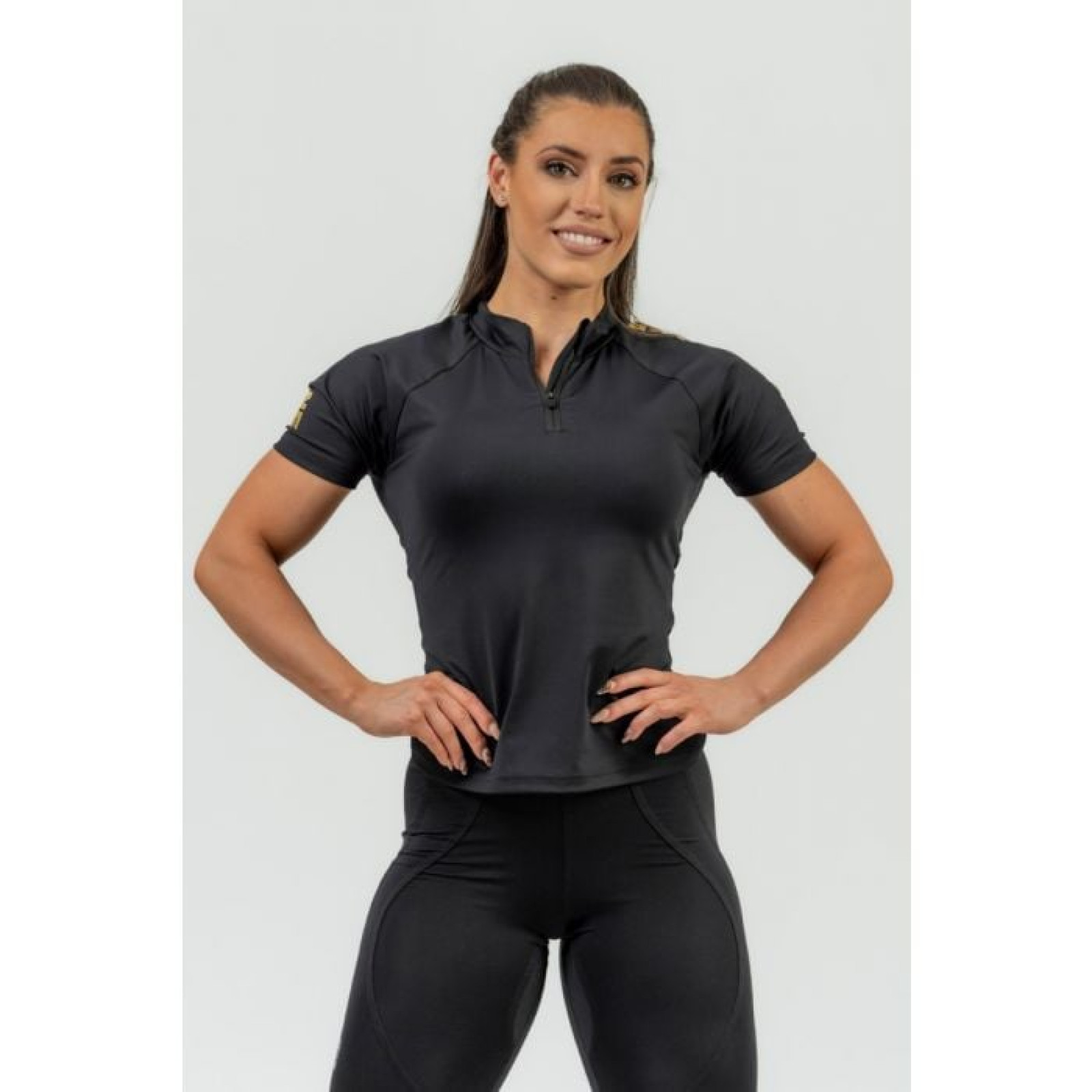 NEBBIA Dámske tričko Intense Ultimate Black/Gold XSXS · záber 1