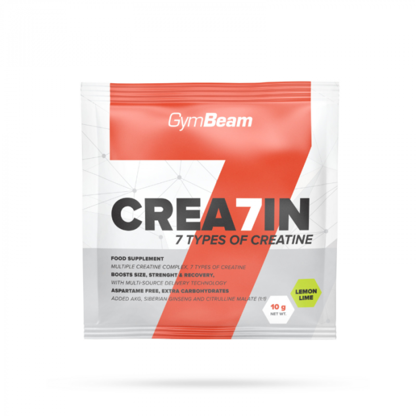 GymBeam Vzorka Kreatín Crea7in citrón limetka - Príchuť: Citrón limetka | Hmotnosť: 1 kg · záber 1