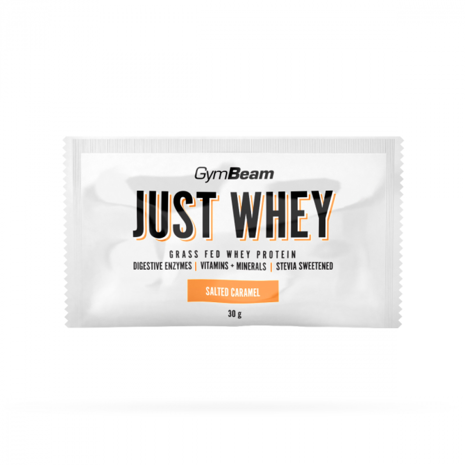 GymBeam Vzorka Just Whey slaný karamel - Príchuť: Slaný karamel | Hmotnosť: 0,03 kg | Balenie: 400 · záber 1