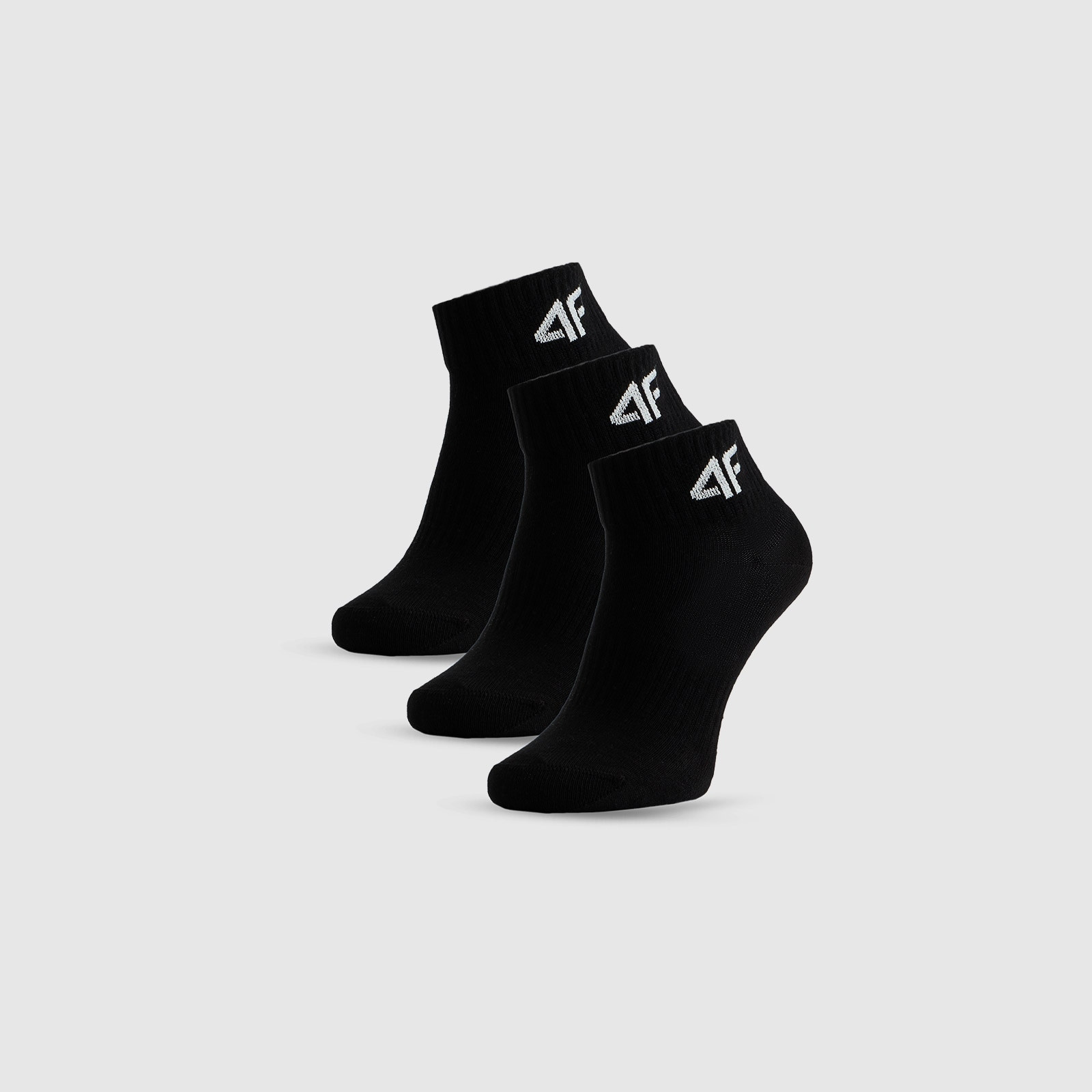Krátke ponožky (3-pack) dievčenské - čierne · záber 1