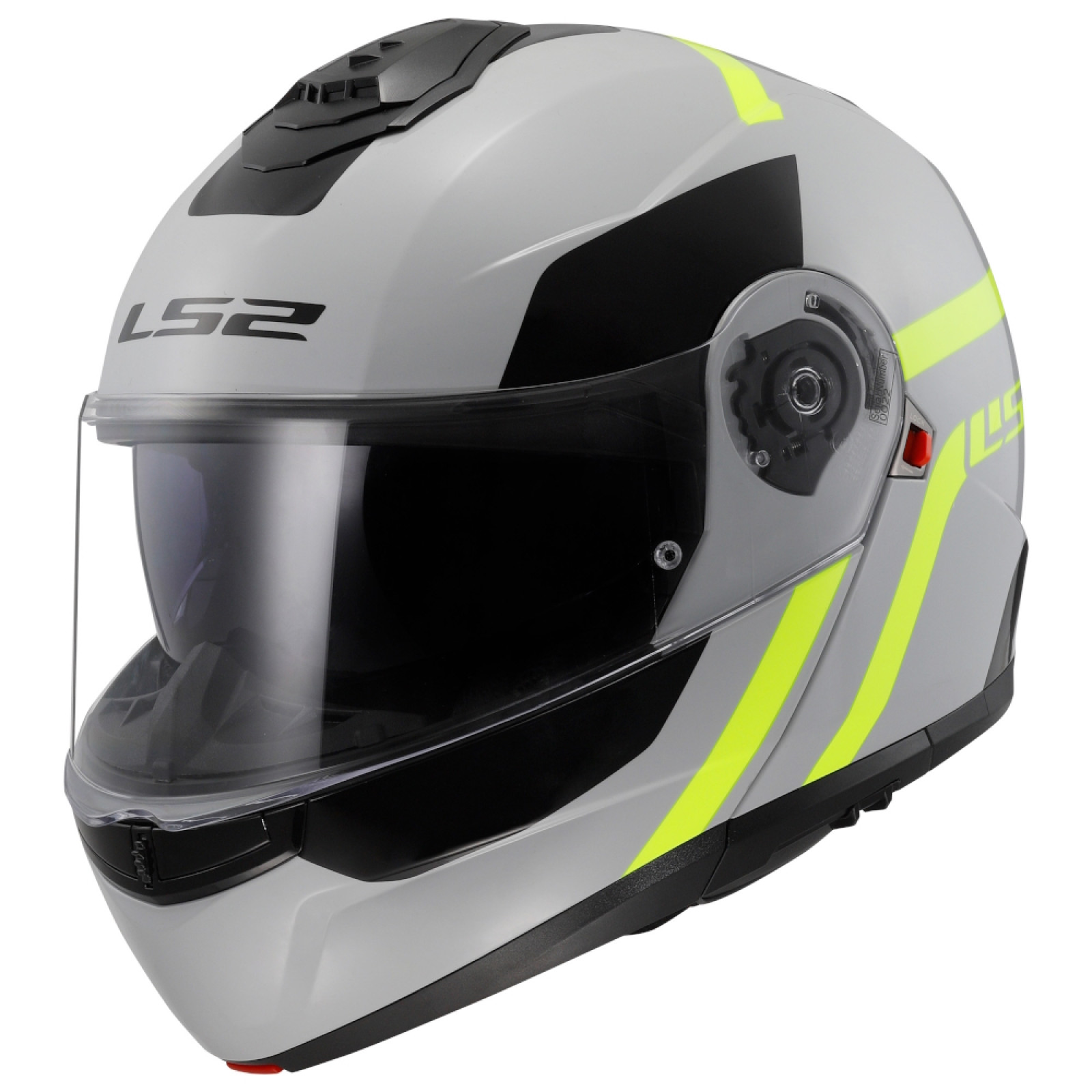 LS2 FF908 Strobe II Autox Grey H-V Yellow S (55-56) · záber 1