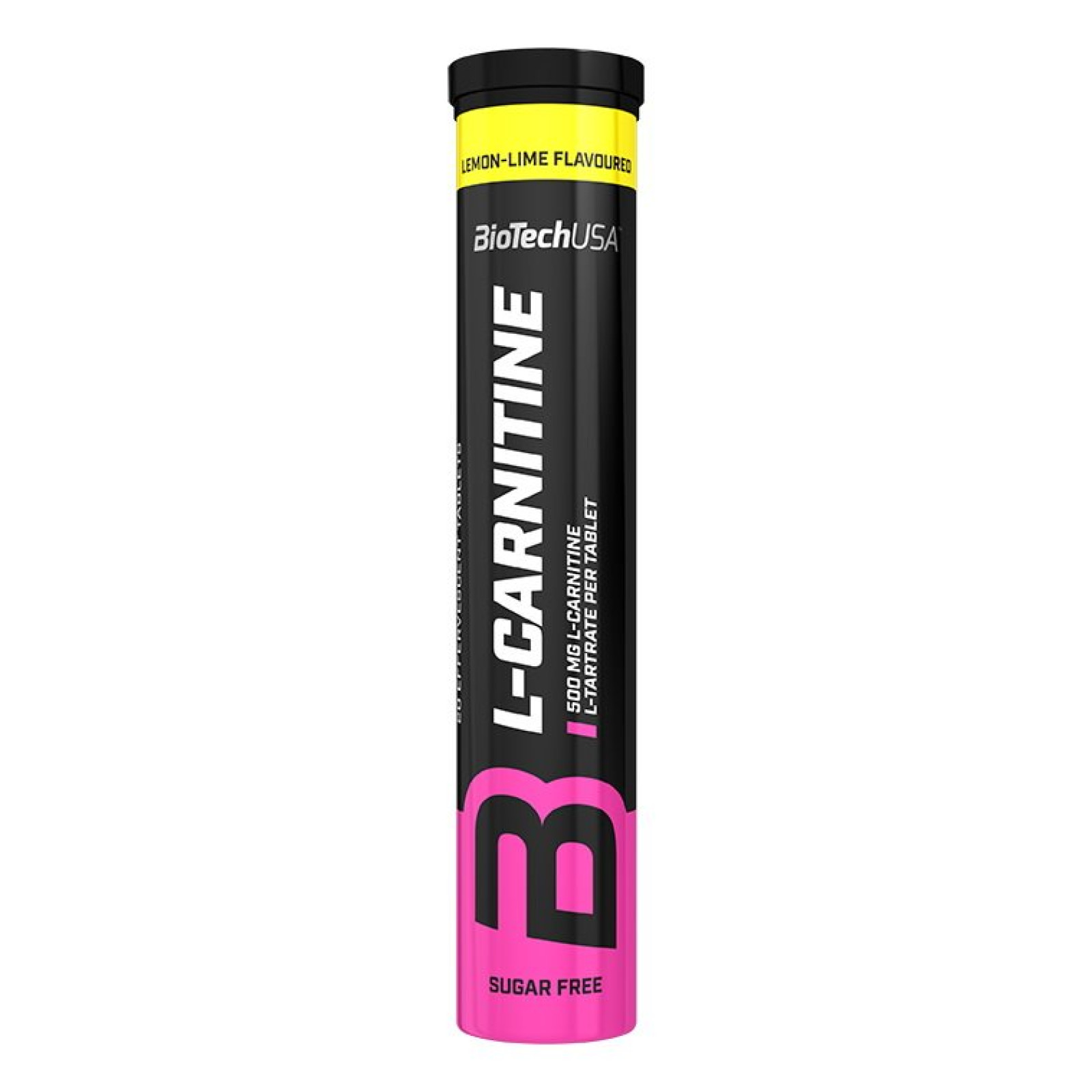 L-Carnitine 500 mg šumivý - Biotech USA 20 tbl Citrón · záber 1