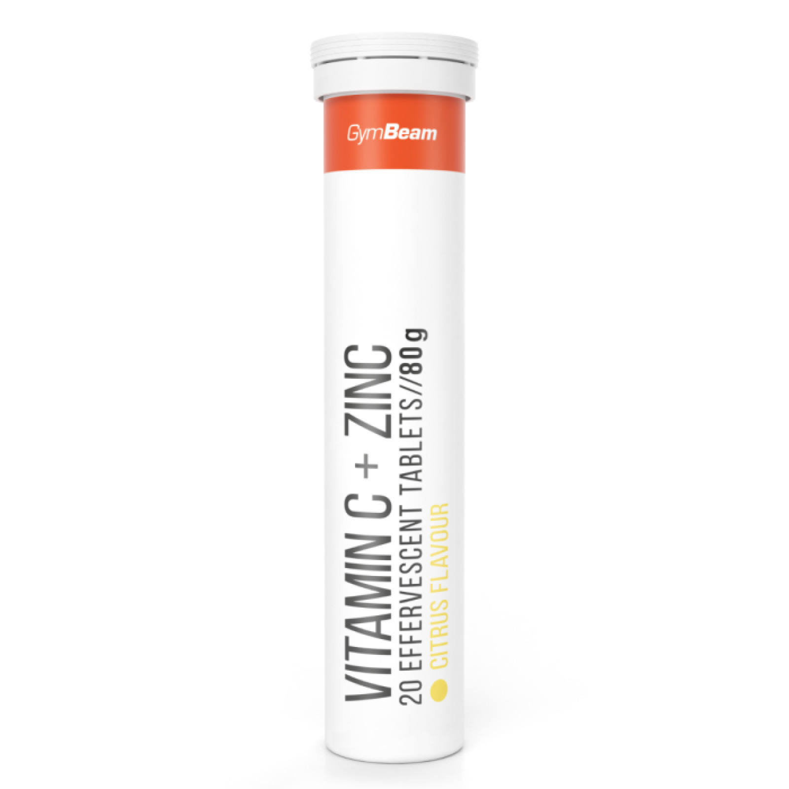GymBeam Vitamin C + Zinok šumivý 20 tab. citrusové ovocie · záber 1