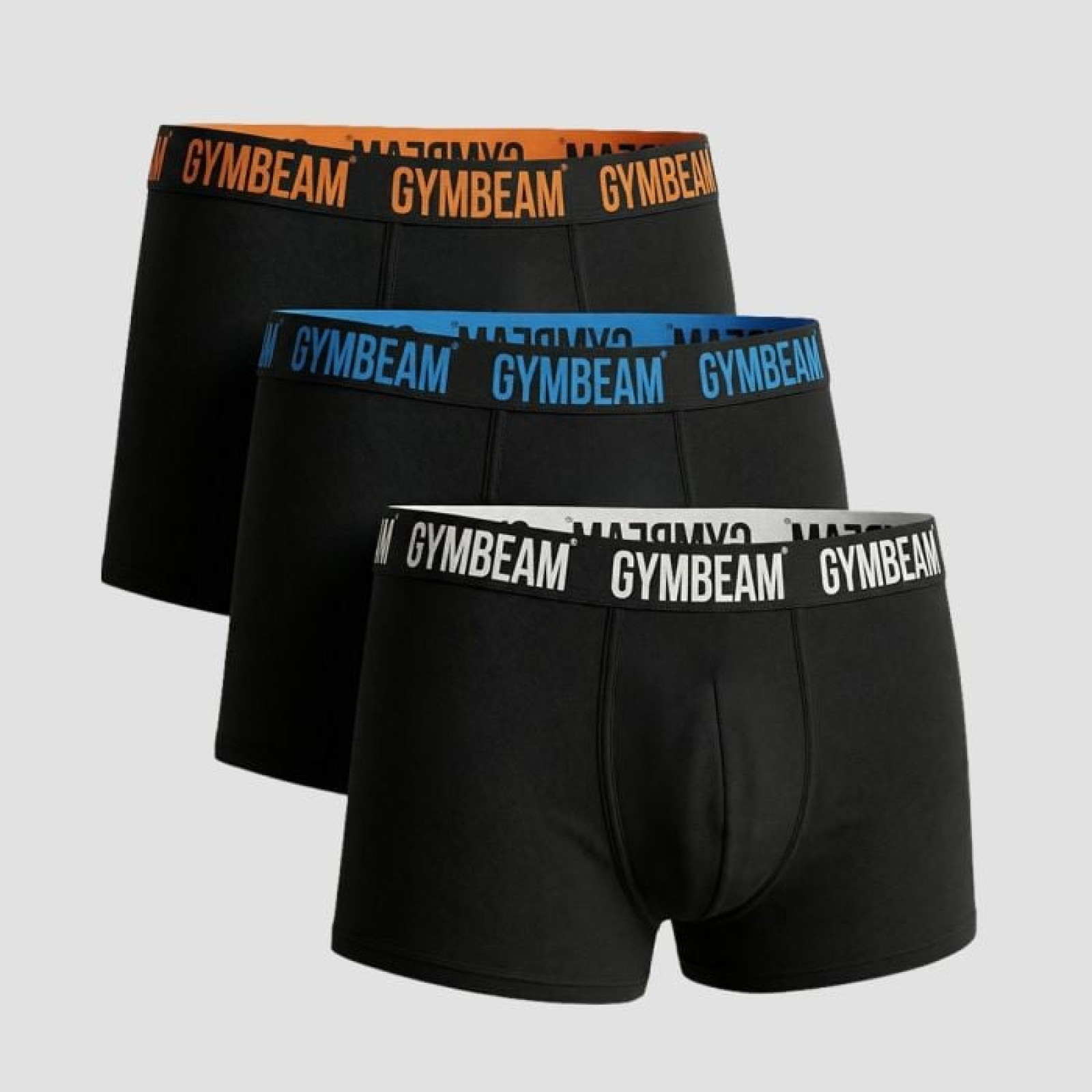GymBeam Pánske boxerky FIT Trunks 3Pack Black XXL · záber 1