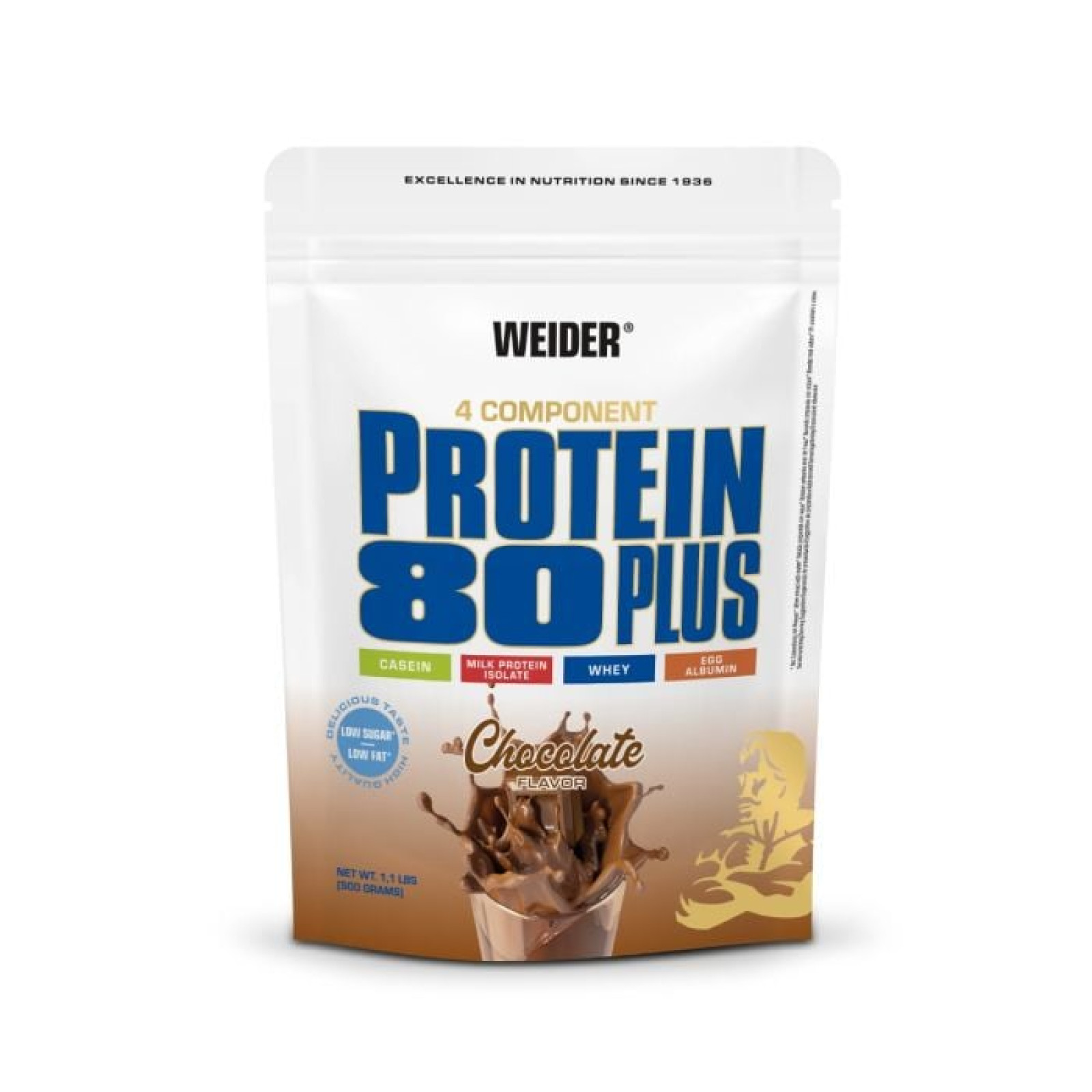 Weider Potein 80 PLUS čokoláda - Príchuť: Čokoláda | Hmotnosť: 0,5 kg | Balenie: 5 · záber 1