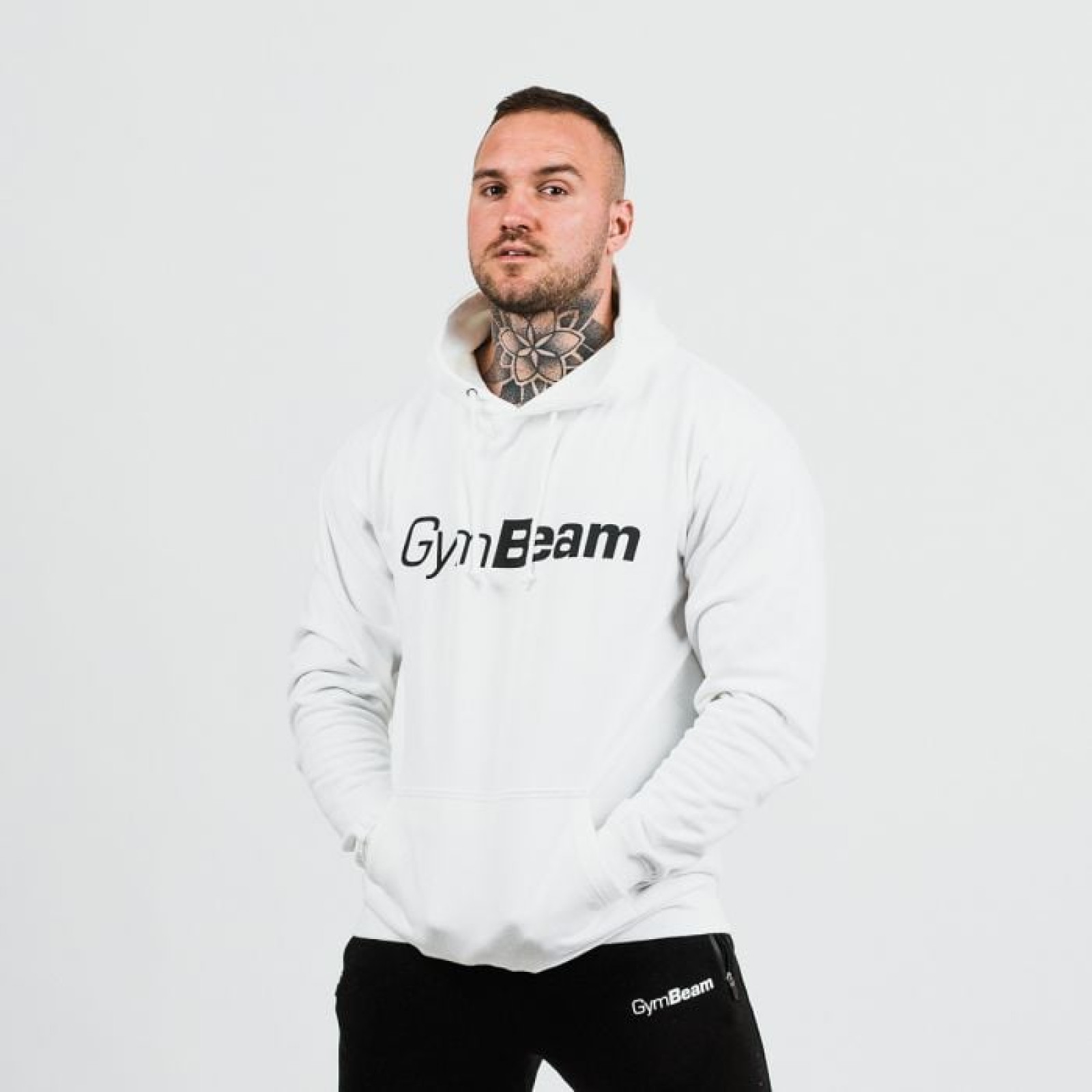GymBeam Mikina PRO Hoodie White XXLXXL · záber 1
