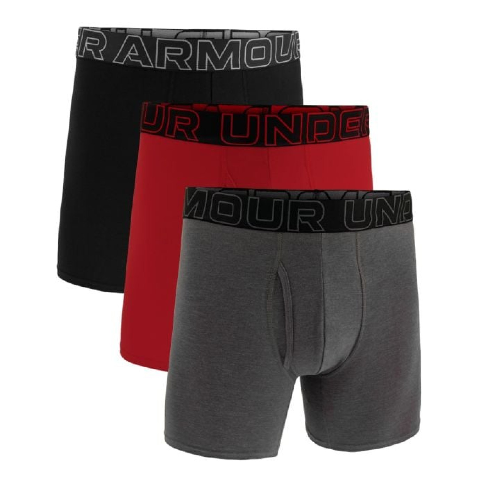 Under Armour Pánske boxerky Perf Cotton 6in 3Pack Grey SS · záber 1