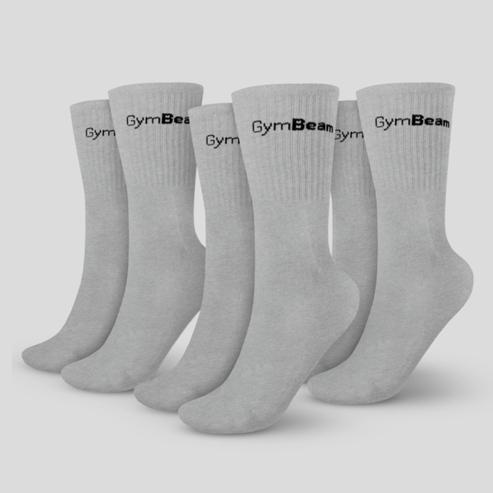 GymBeam Ponožky 3/4 Socks 3Pack Grey SS · záber 1