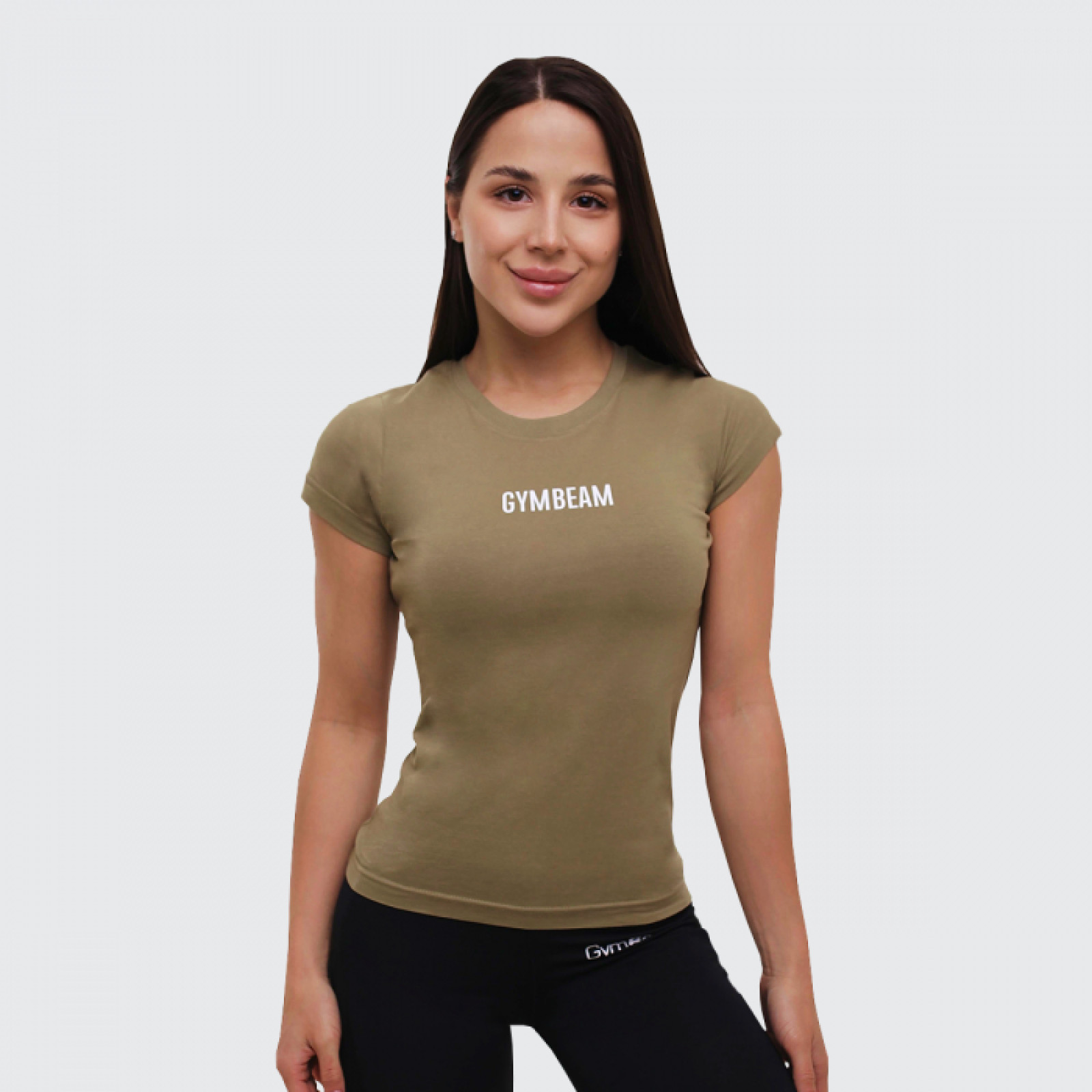 GymBeam Dámske tričko FIT Olive S · záber 1