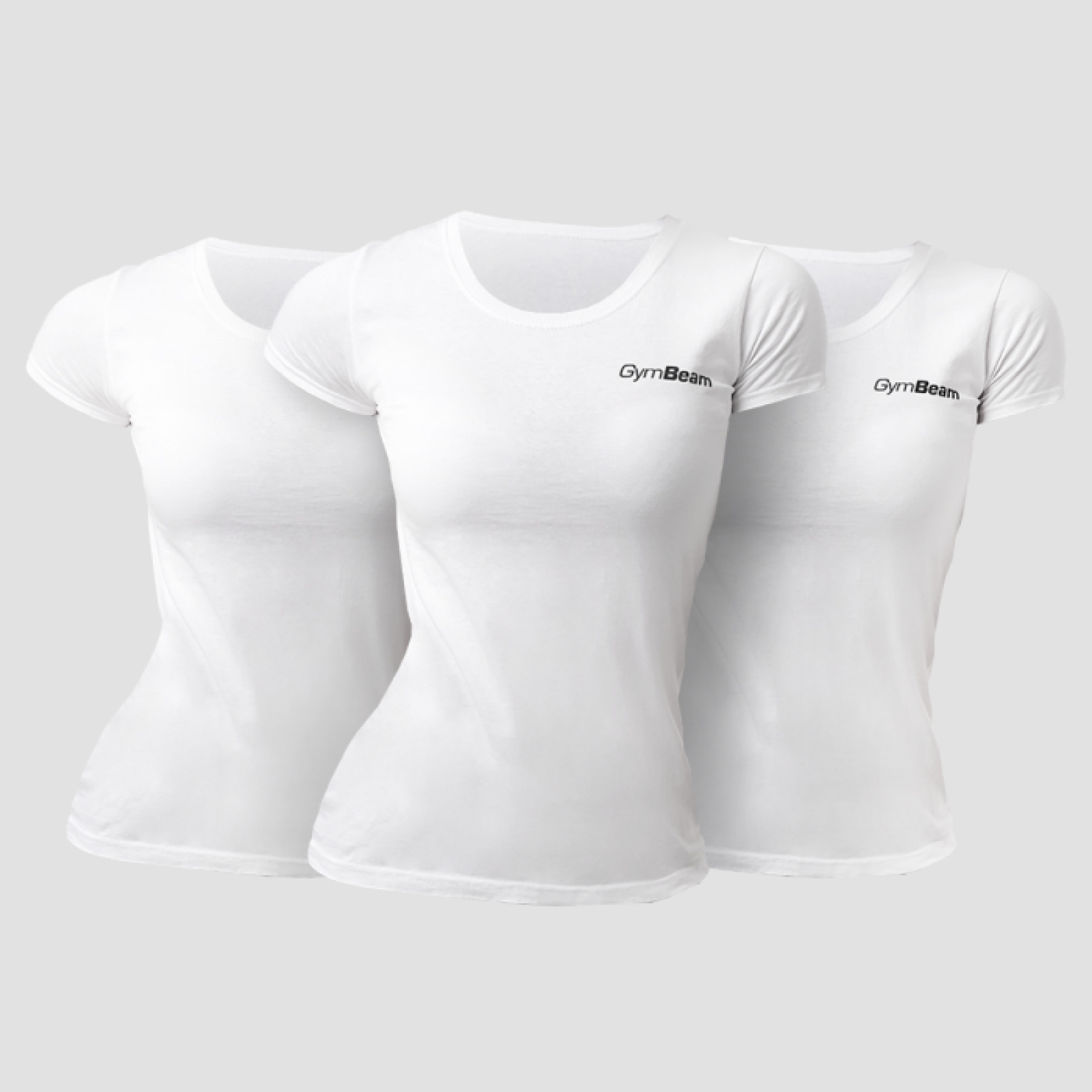 GymBeam Dámske tričko Basic 3Pack White L - 3pack · záber 1