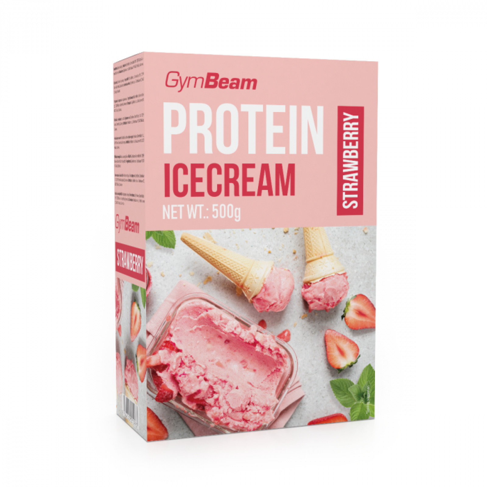 GymBeam Proteínová zmrzlina Protein Ice Cream 500 g jahoda · záber 1