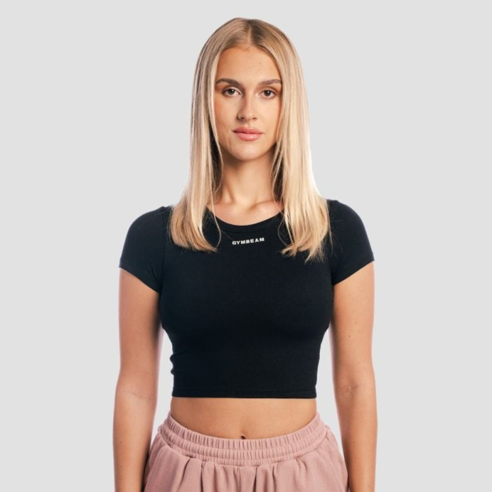GymBeam Dámske tričko Cropped Aura Black XL · záber 1