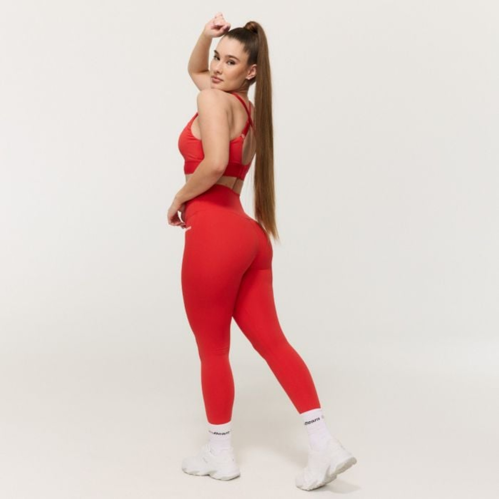 GymBeam Dámske legíny Limitless s vysokým pásom Hot Red XXLXXL · záber 1