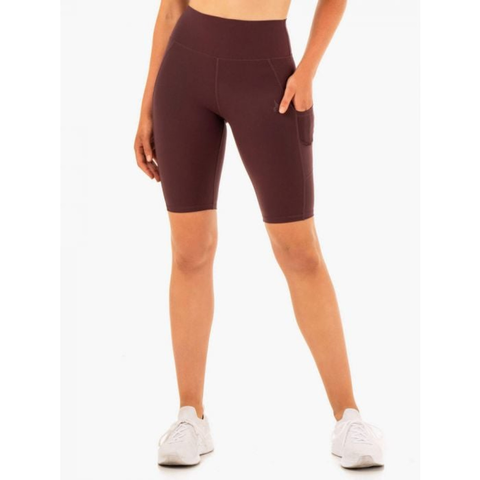 Ryderwear Dámske biker šortky s vreckami Reset High Waisted Chocolate XS · záber 1