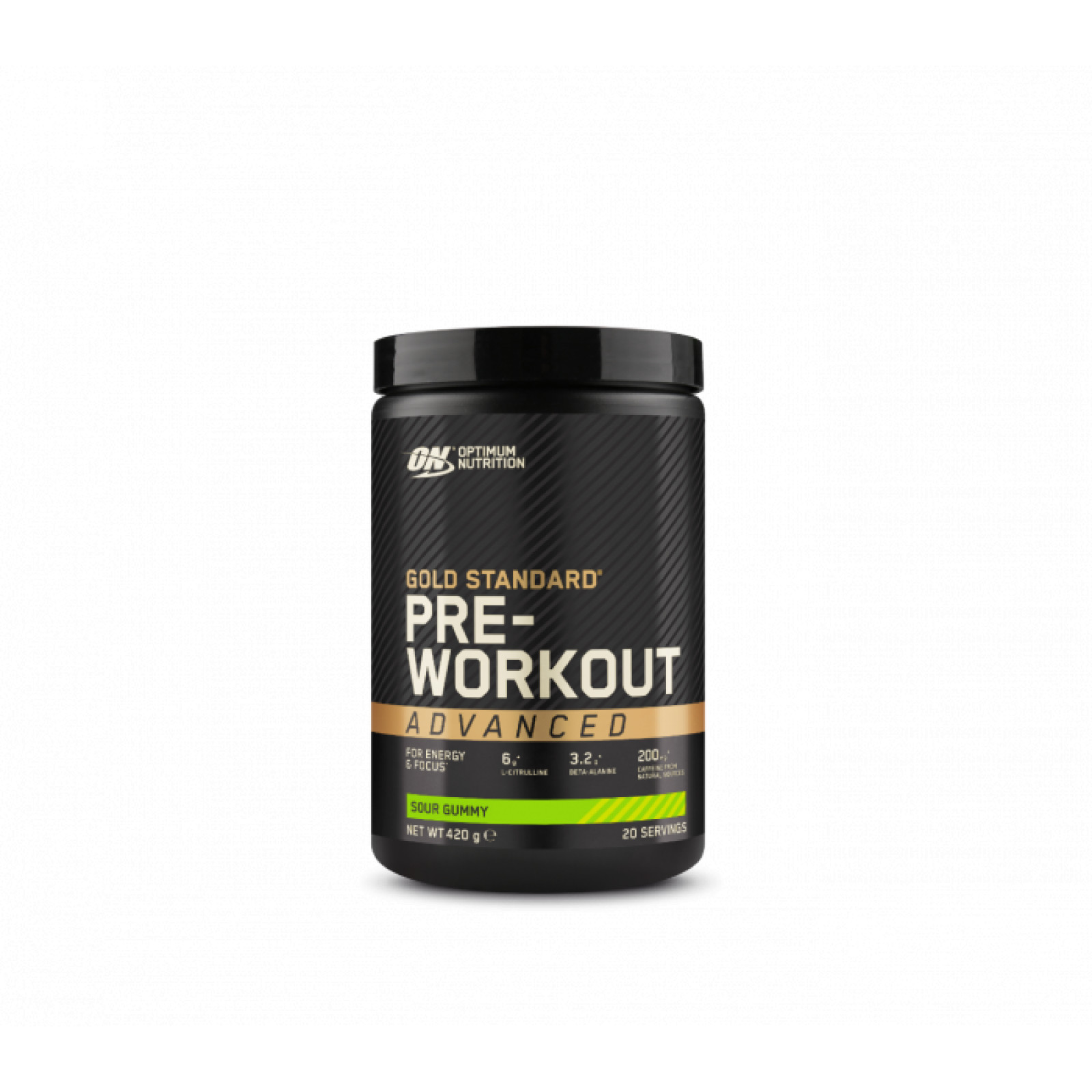 Optimum Nutrition PLATINUM Pre Workout modrá malina · záber 1