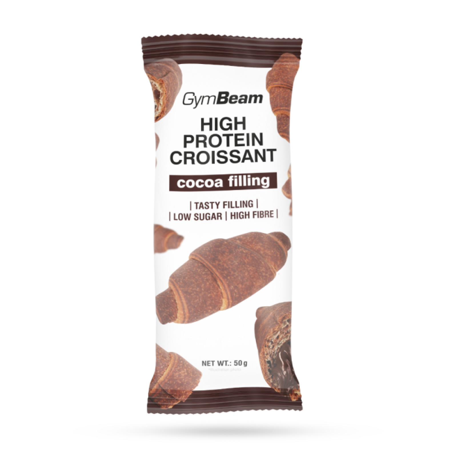 GymBeam Proteínový croissant s kakaovou náplňou kakao - Príchuť: Kakao | Hmotnosť: 0,05 kg | Balenie: 30 · záber 1