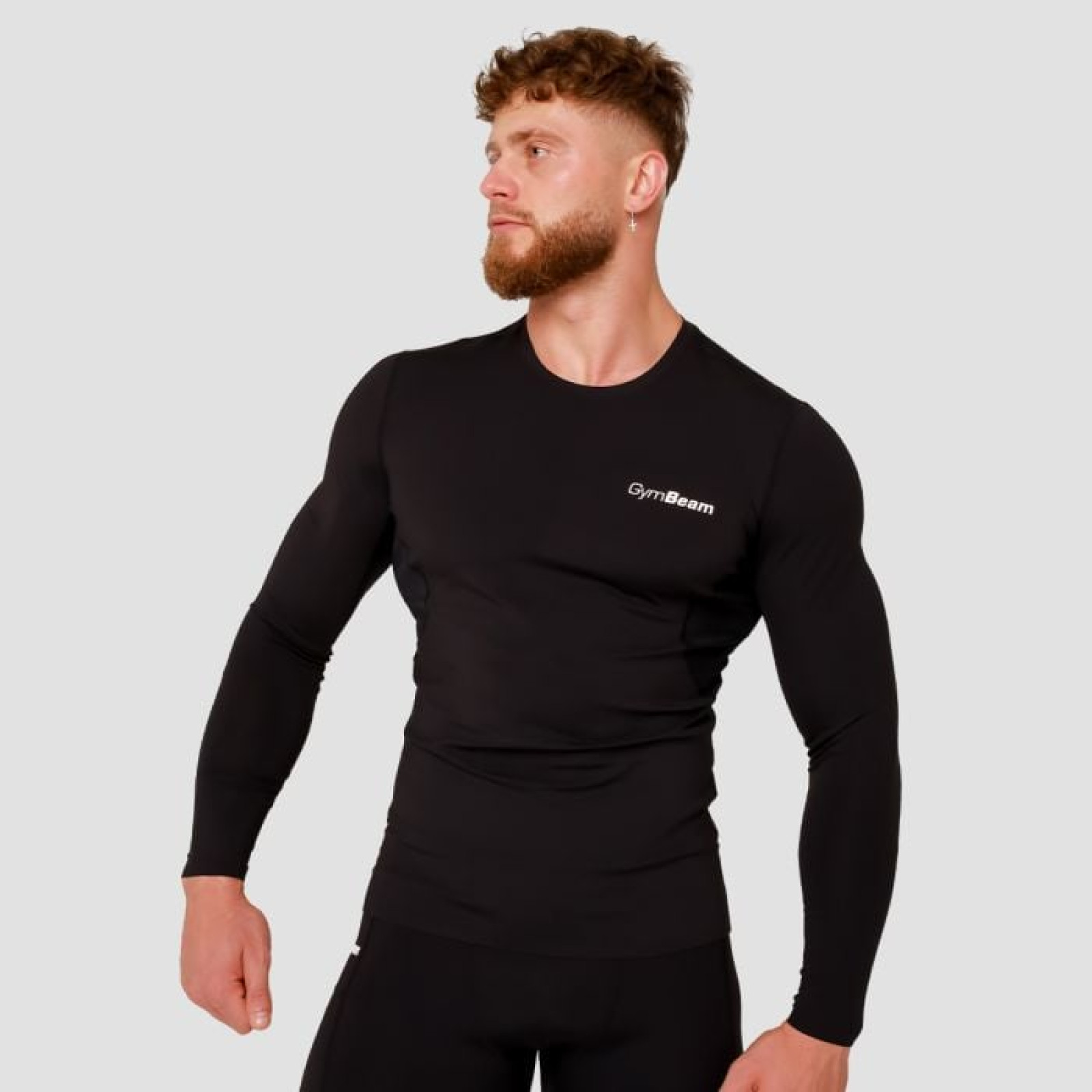 GymBeam Kompresné tričko s dlhým rukávom High Black XL · záber 1