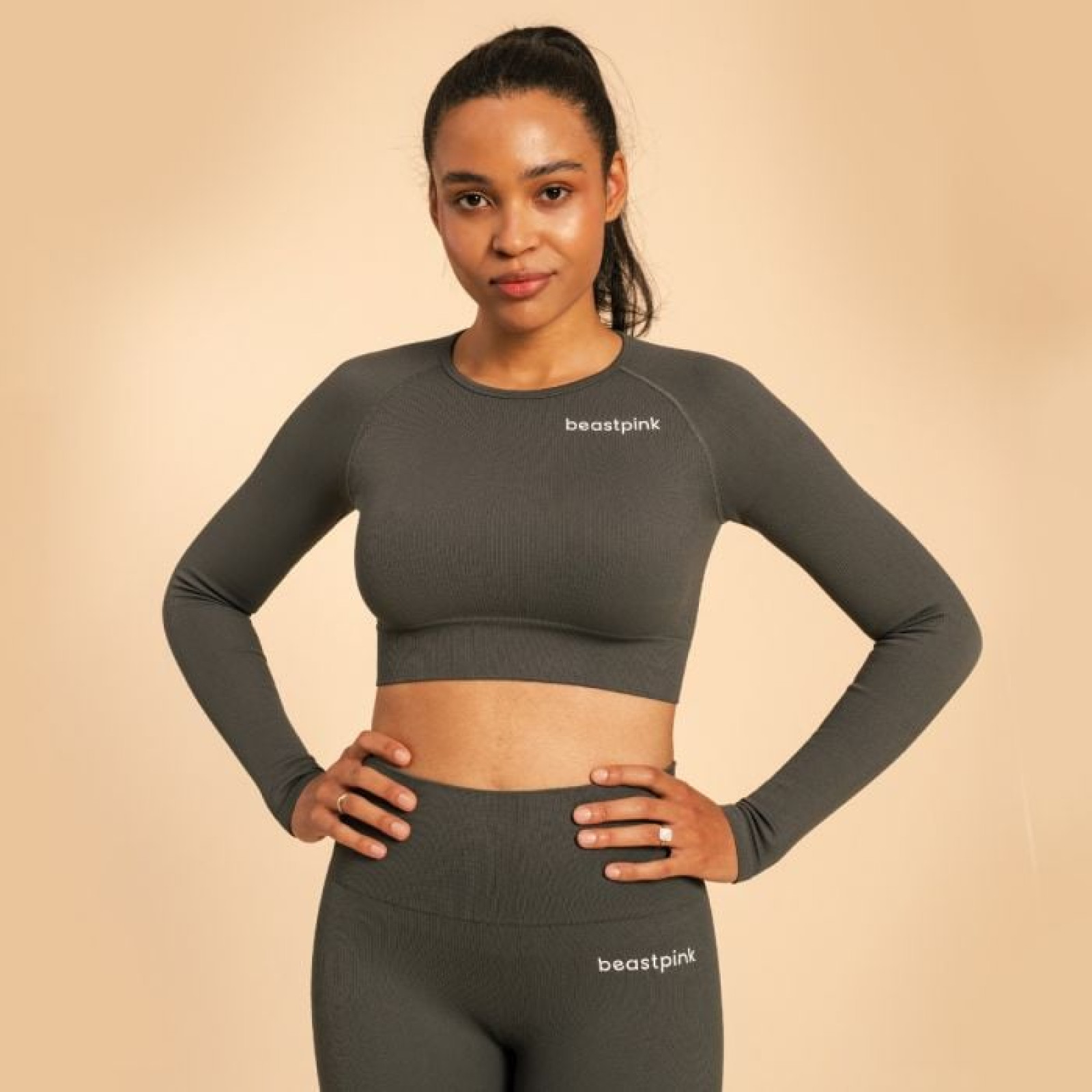 BeastPink Dámske tričko Hyper Crop-Top Shadow MM · záber 1