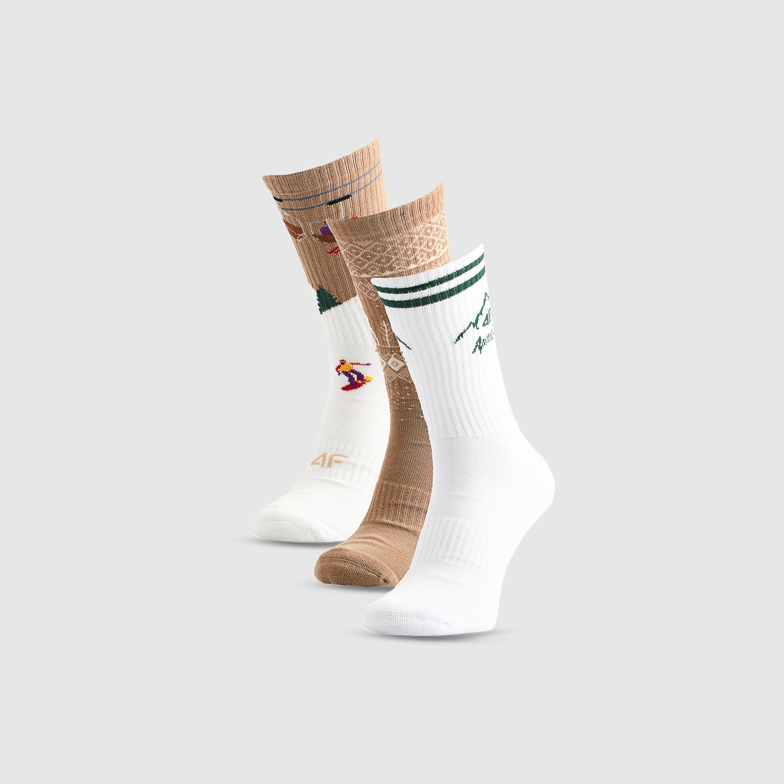 Vianočné ponožky dlhé (3-pack) dámske - multicolor · záber 1