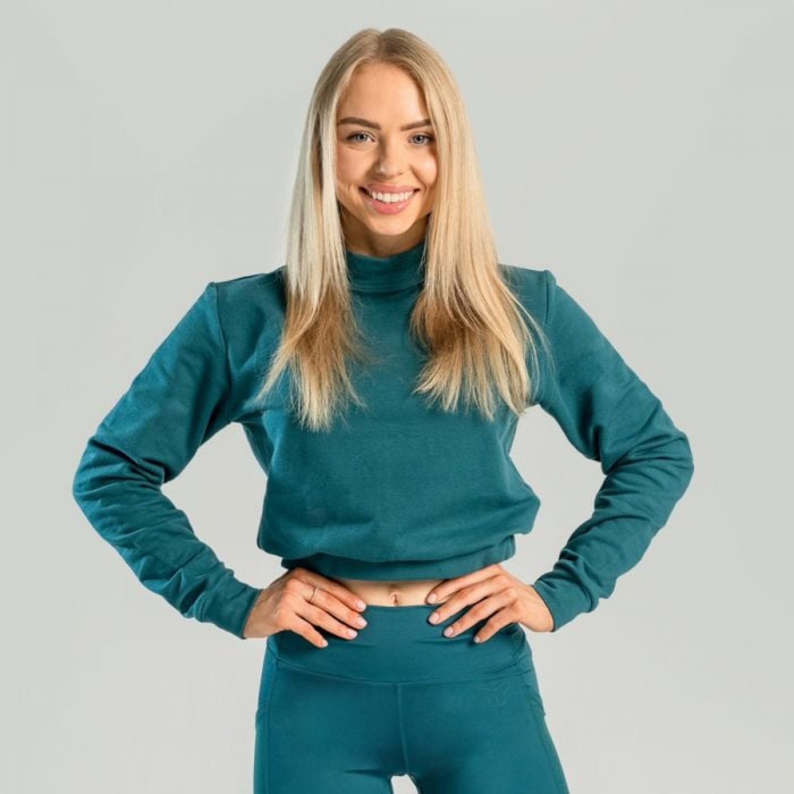 STRIX Dámska mikina Essential High-Neck Deep Teal SS · záber 1