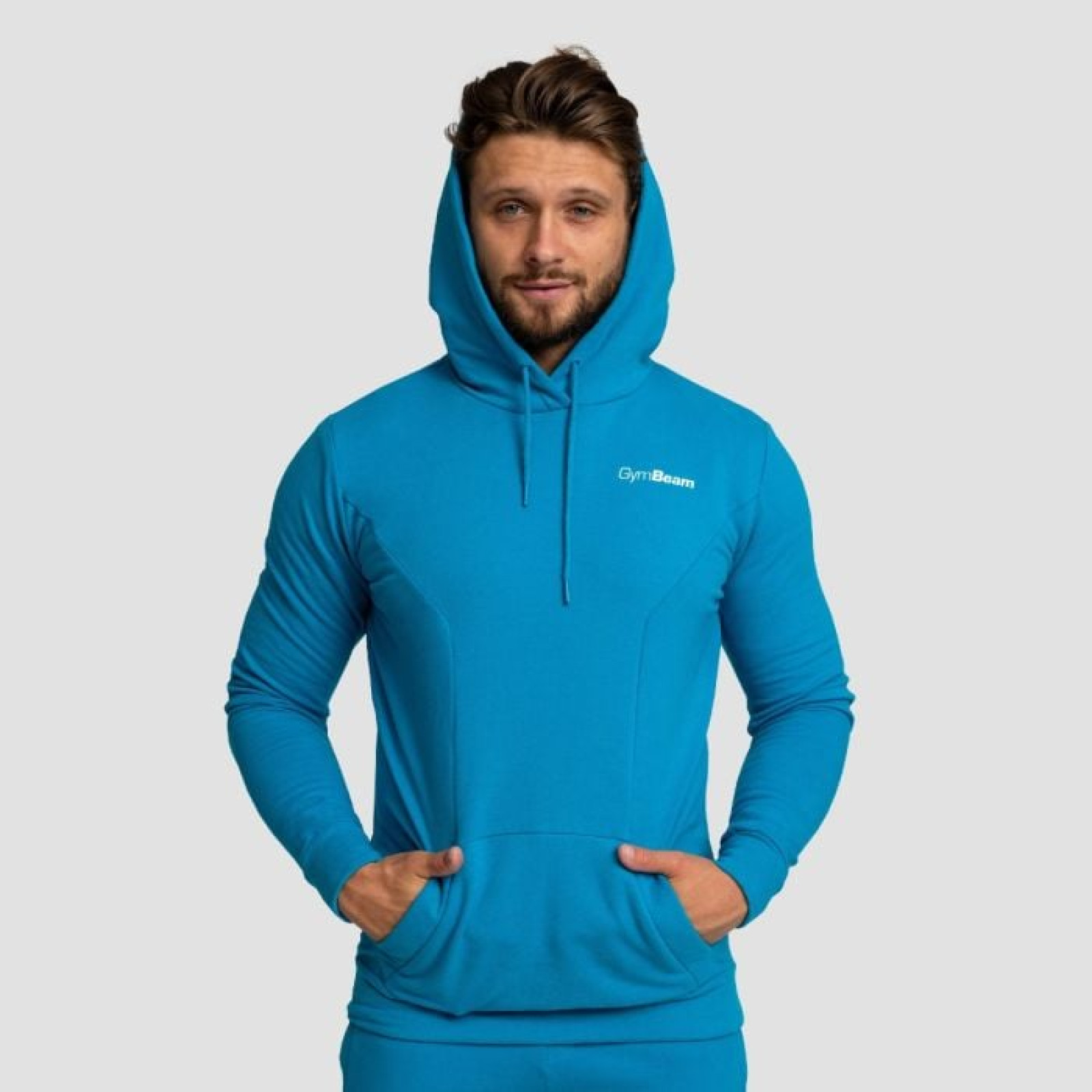 GymBeam Mikina Limitless Hoodie Aquamarine LL · záber 1