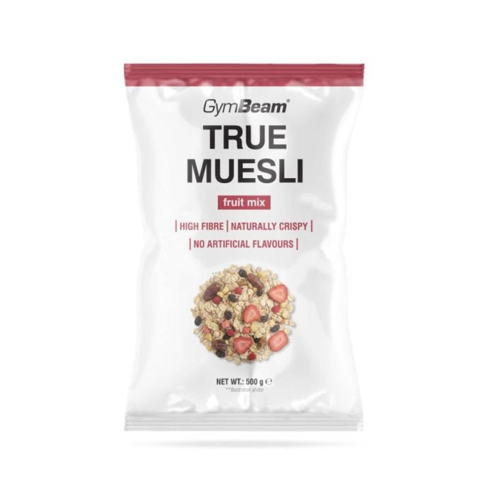 GymBeam True Muesli ovocný mix · záber 1