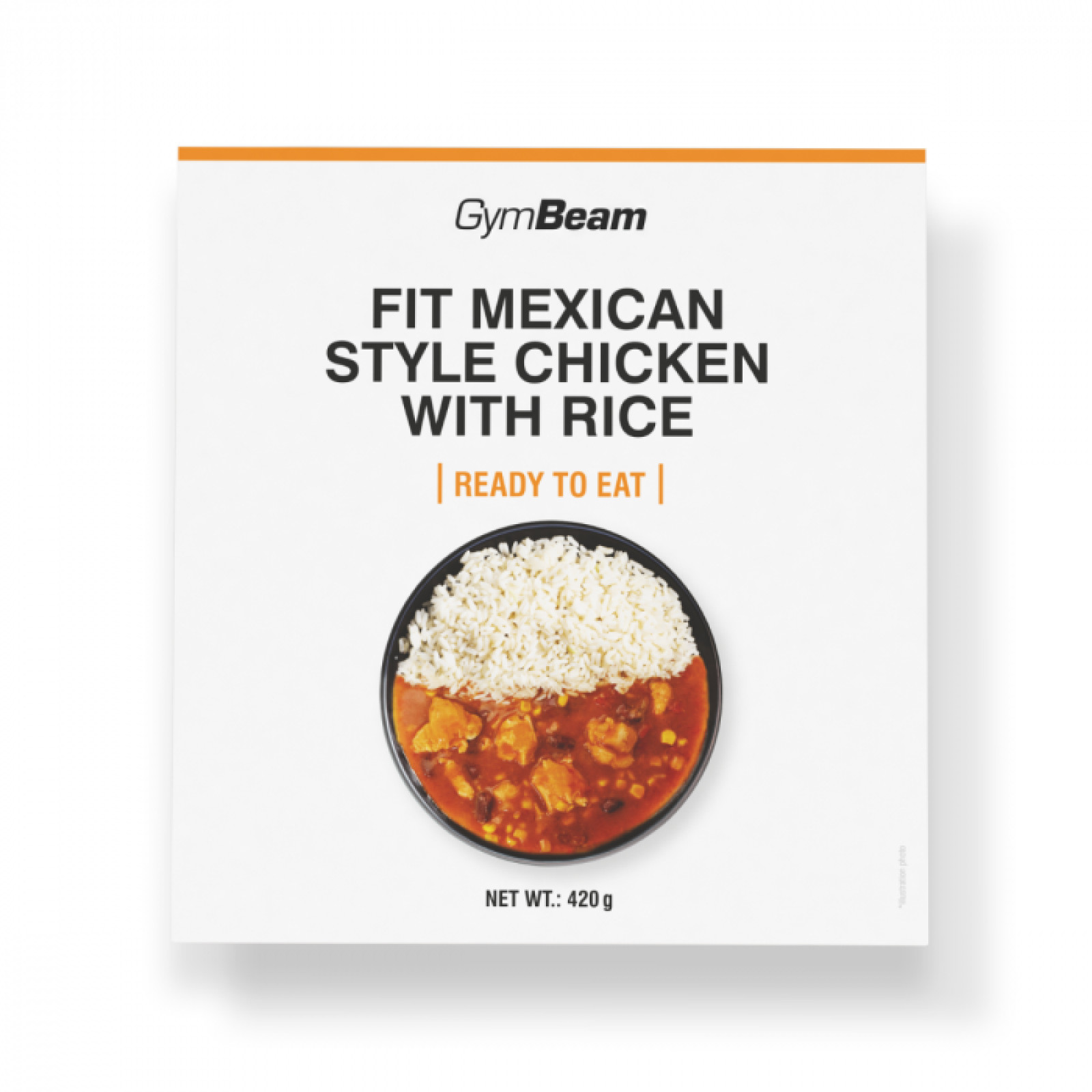 GymBeam FIT Kuracie s ryžou na mexický spôsob Ready to eat - Hmotnosť: 0,42 kg | Balenie: 6 · záber 1