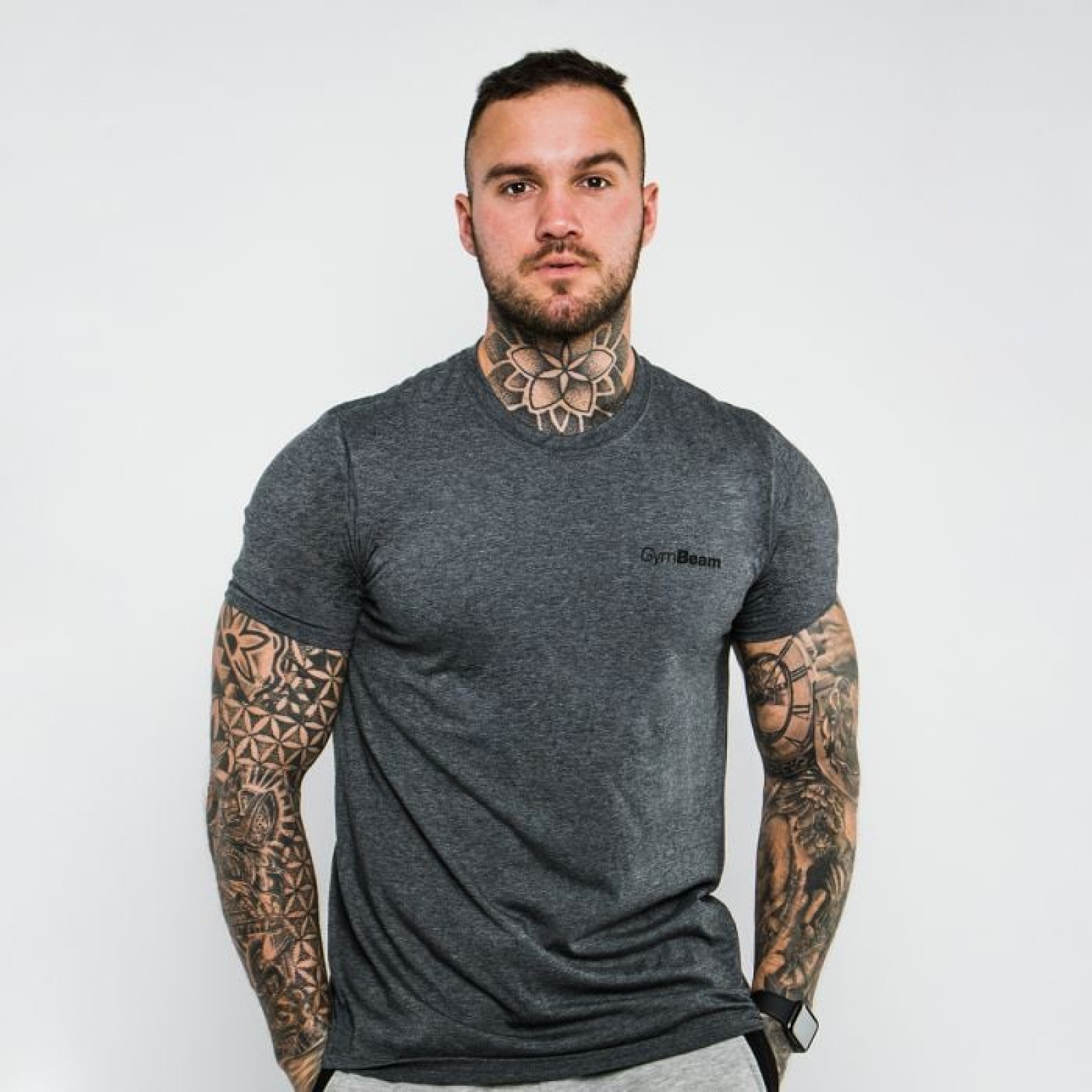 GymBeam Tričko Basic Dark Grey L · záber 1