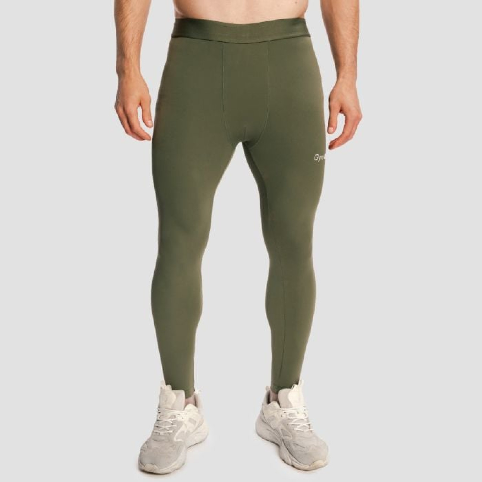 GymBeam Pánske legíny Combat Olive Grey M · záber 1