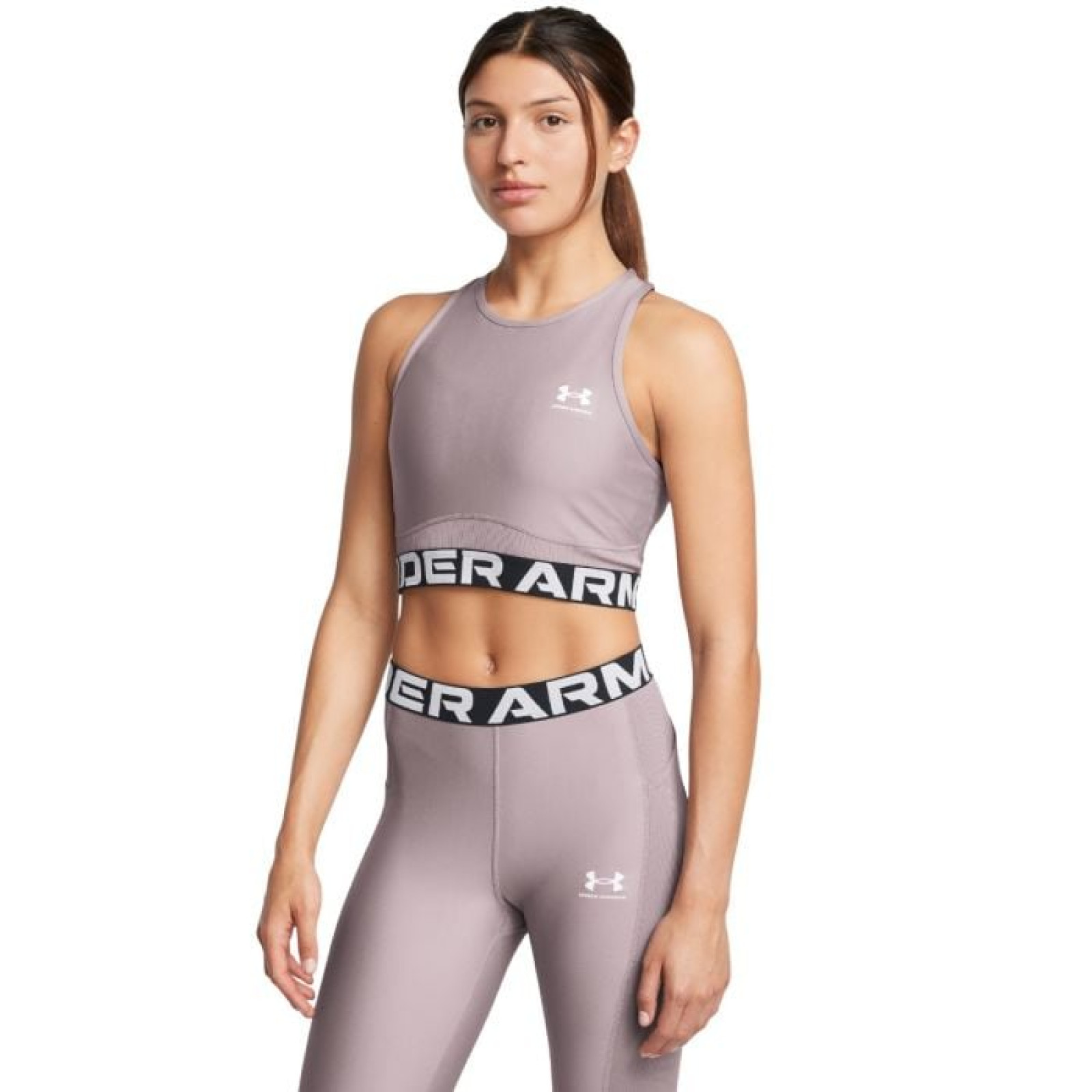 Under Armour Dámsky top HeatGear Rib Tank Grey MM · záber 1