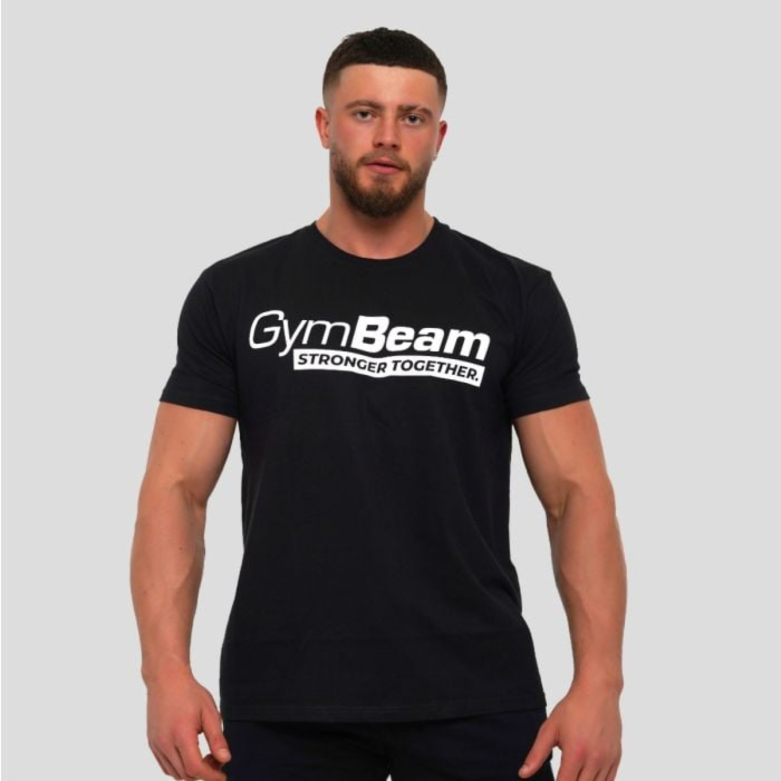 GymBeam Tričko Stronger Together Black SS · záber 1