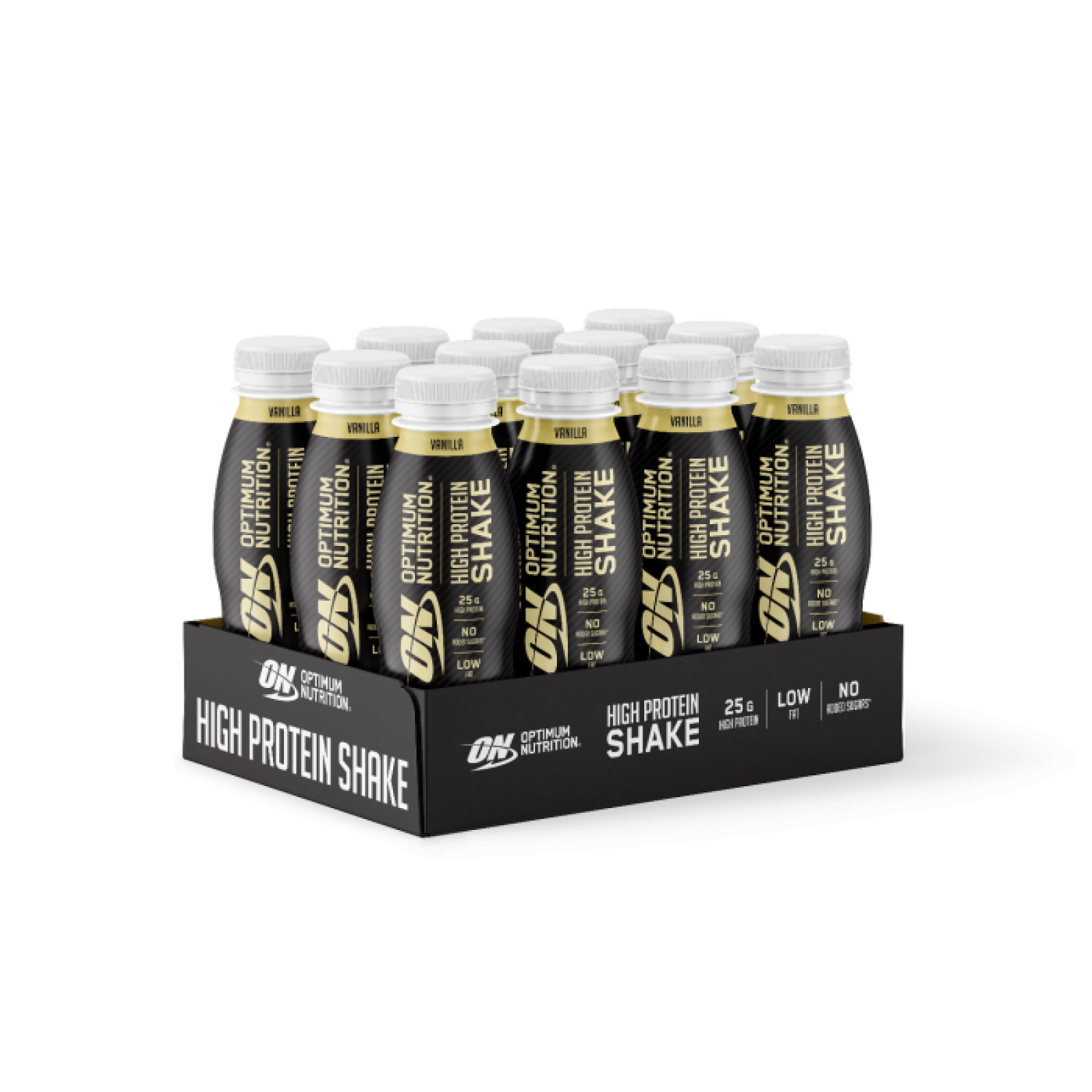 Optimum Nutrition Optimum High Protein Shake vanilka - Príchuť: Vanilka | Hmotnosť: 4,152 kg | Objem: 12 x 330 ml · záber 1
