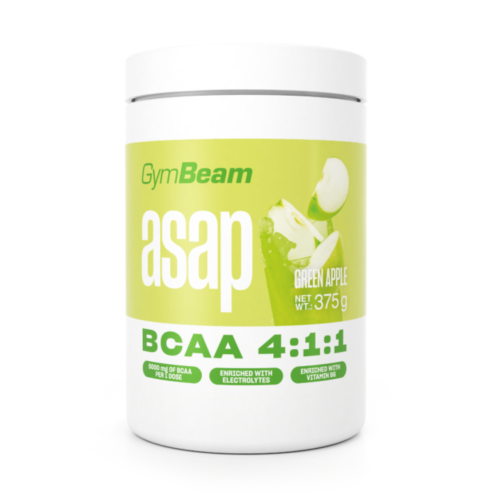 GymBeam ASAP BCAA zelené jablko · záber 1