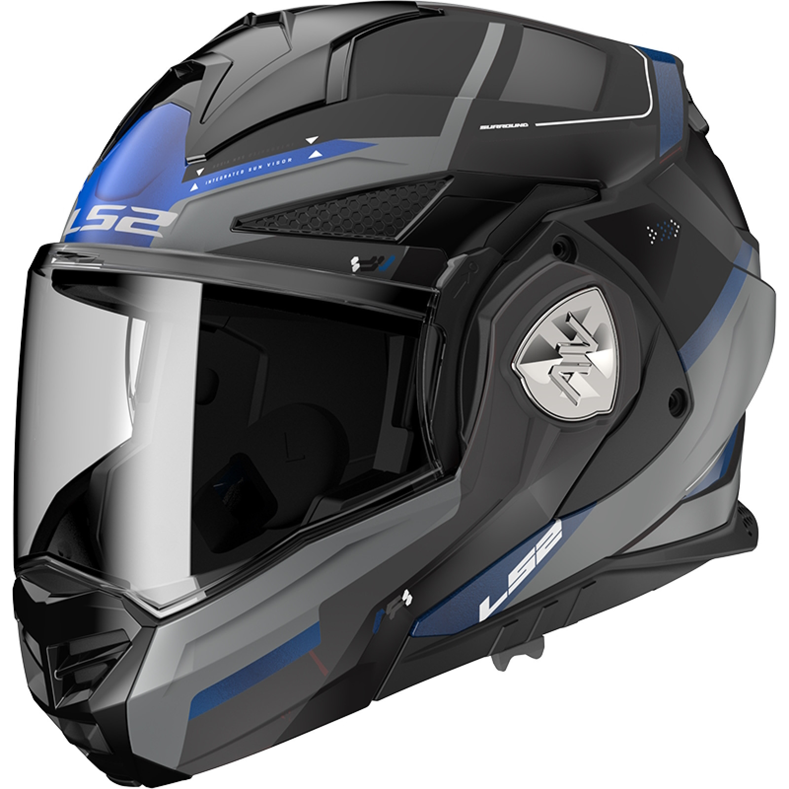 LS2 FF901 Advant X Spectrum Black Titanium Blue XXL (63-64) · záber 1