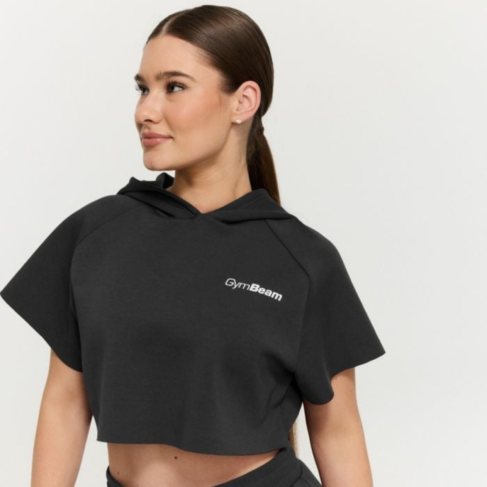 GymBeam Dámska mikina Cropped Relay Black L · záber 1