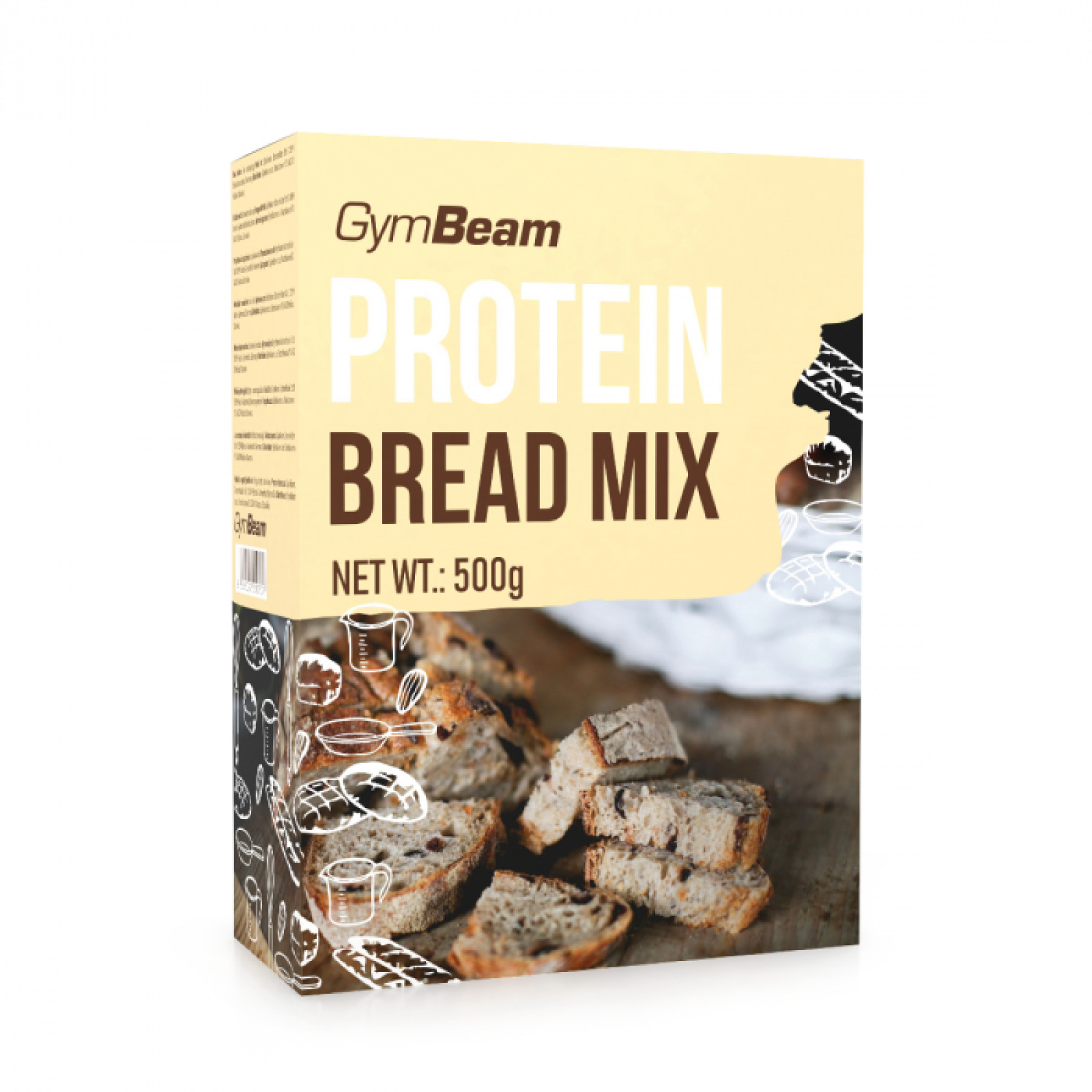 GymBeam Proteínový chlieb Protein Bread Mix prírodná chuť - Príchuť: Prírodná chuť | Hmotnosť: 0,5 kg | Balenie: 5 · záber 1