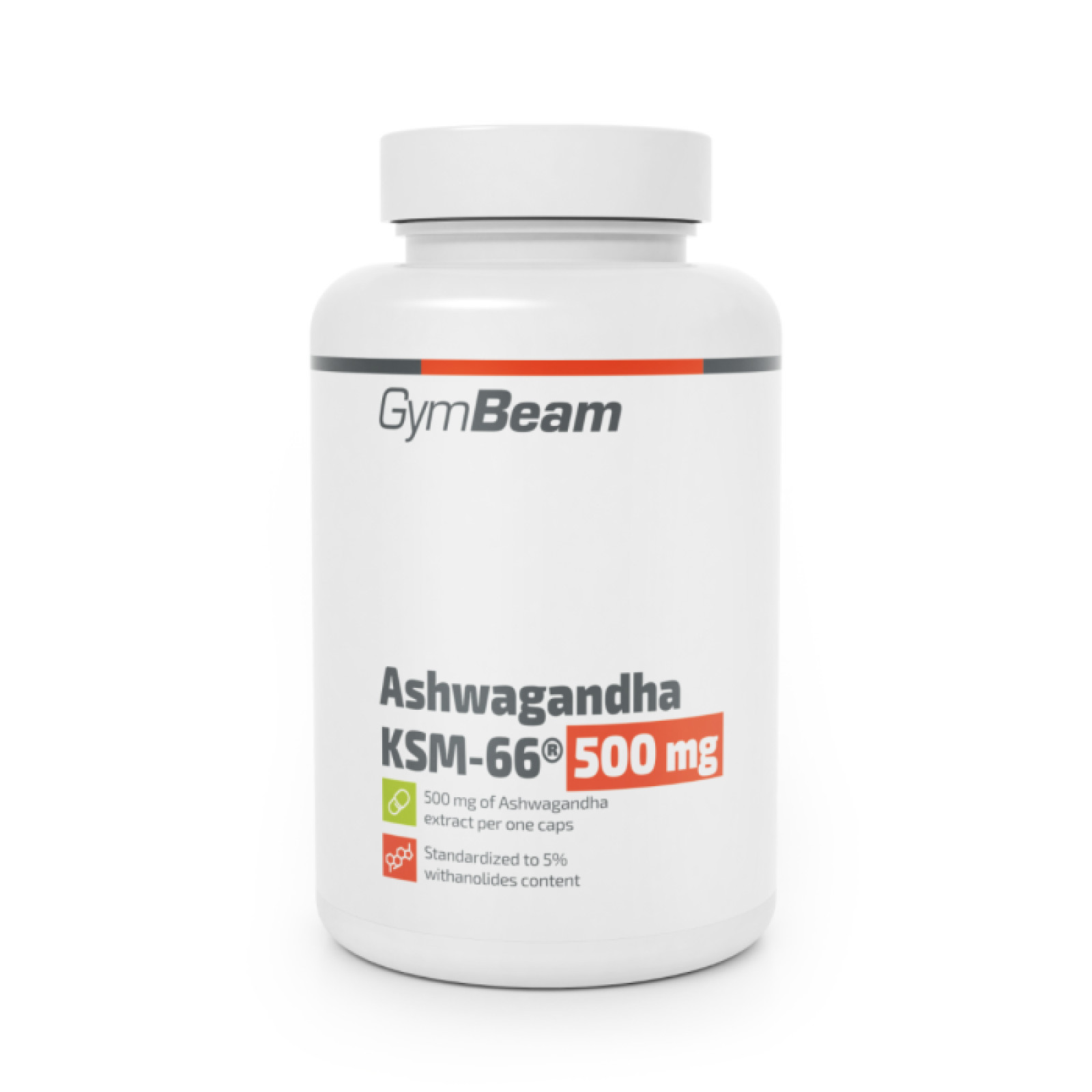 GymBeam Ashwagandha KSM-66® 500mg - Hmotnosť: 0,055 kg | Balenie: 45 · záber 1
