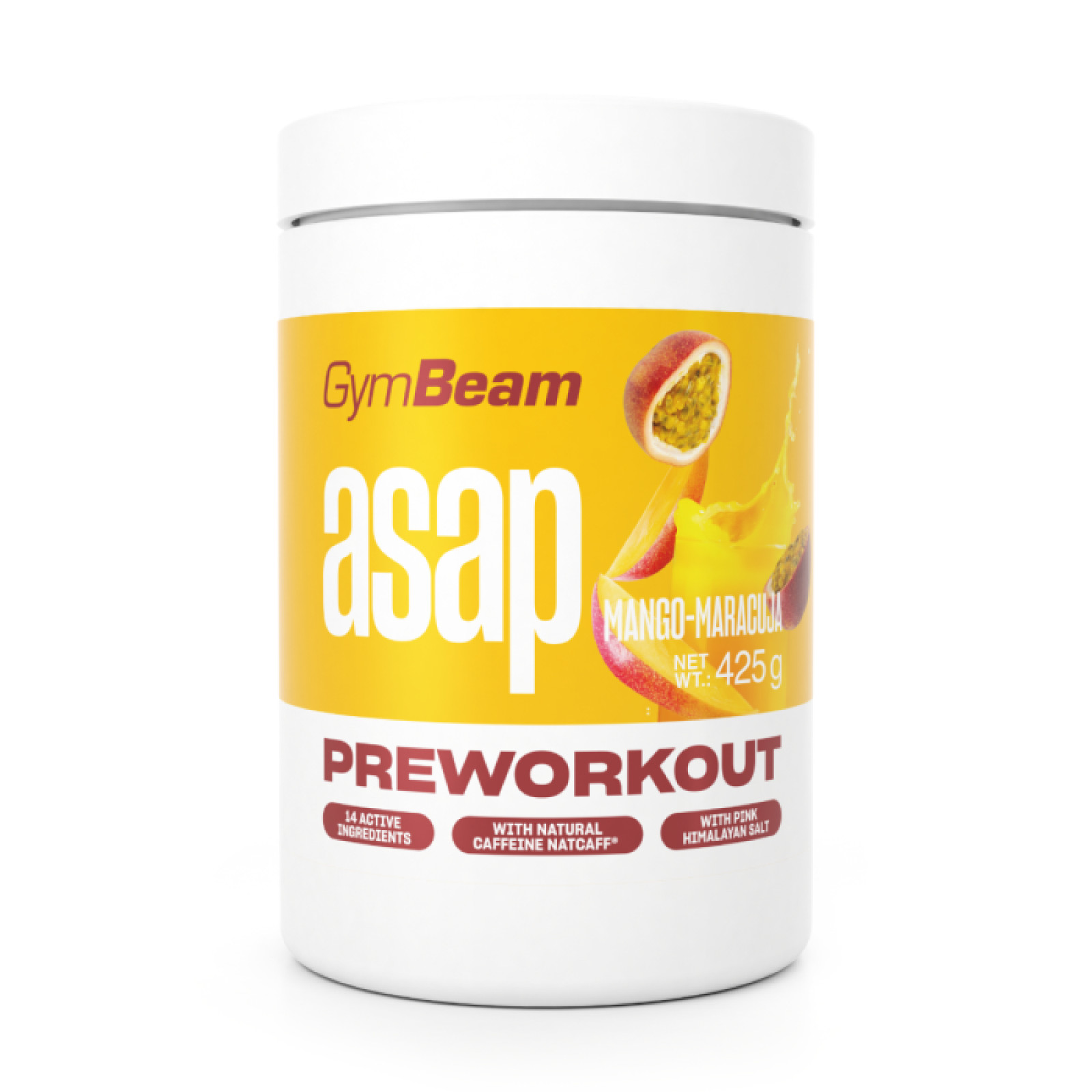 GymBeam ASAP Pre-Workout mango marakuja · záber 1