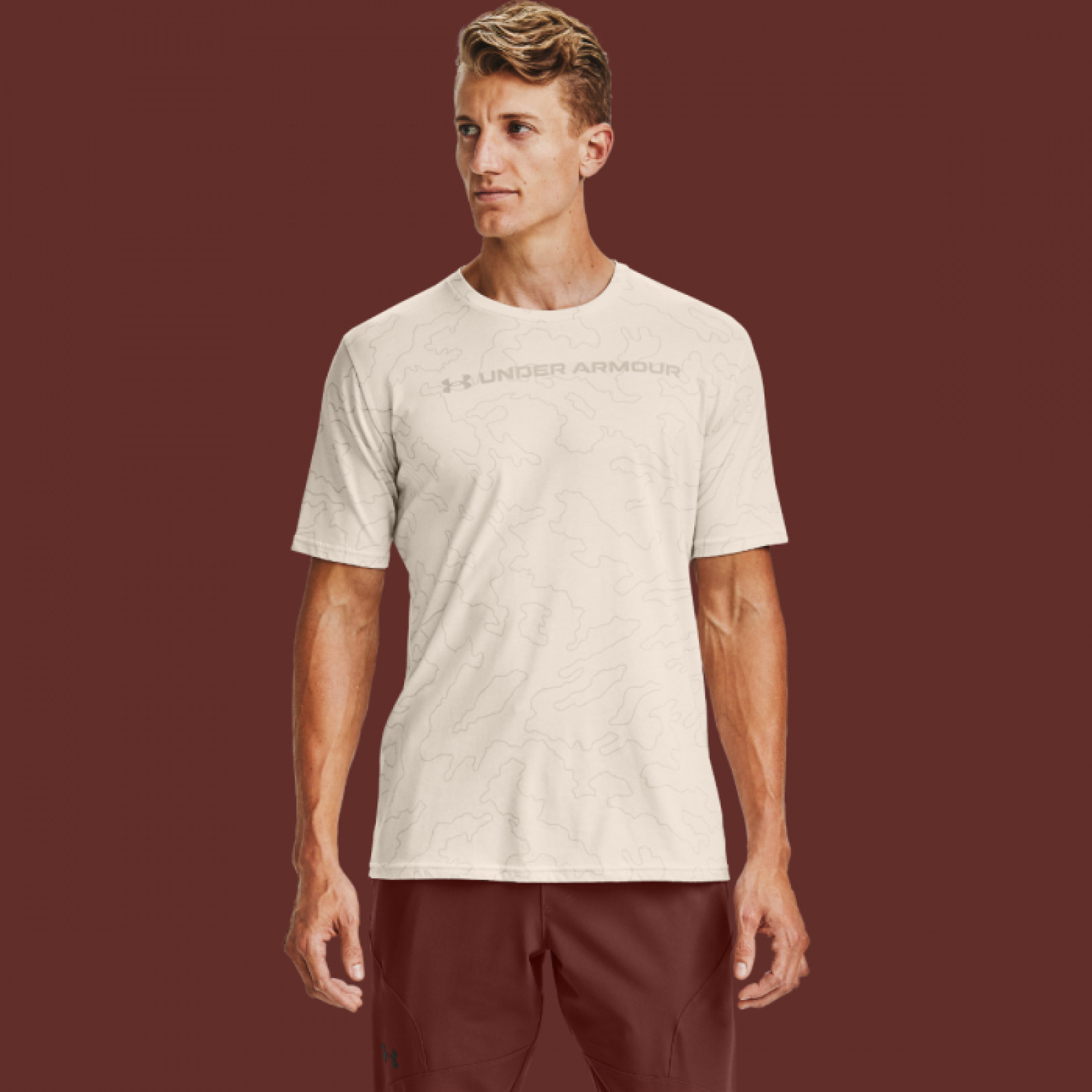 Under Armour Tričko All Over Wordmark Brown S · záber 1
